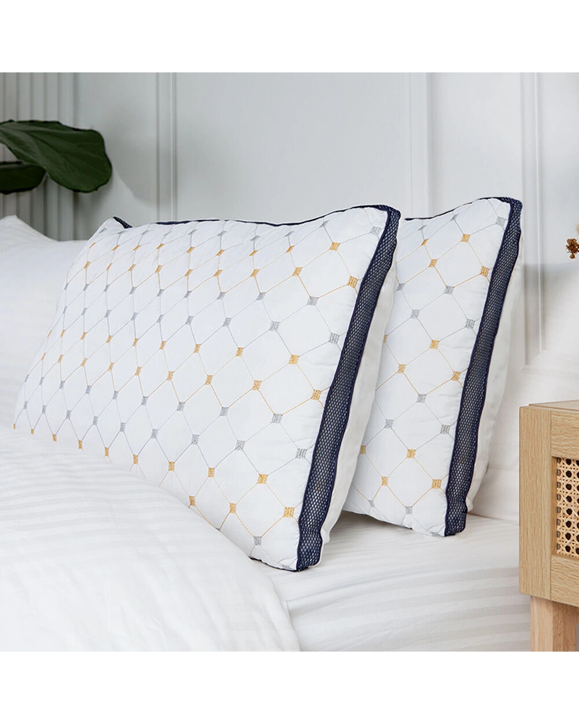 5 Royal Comfort 2x 2pc Luxury Chiro Comfort Air Mesh Pillow 50x75cm - Multi, 5 of 7