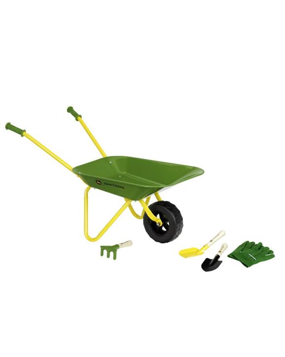 John Deere Metal Wheelbarrow Set