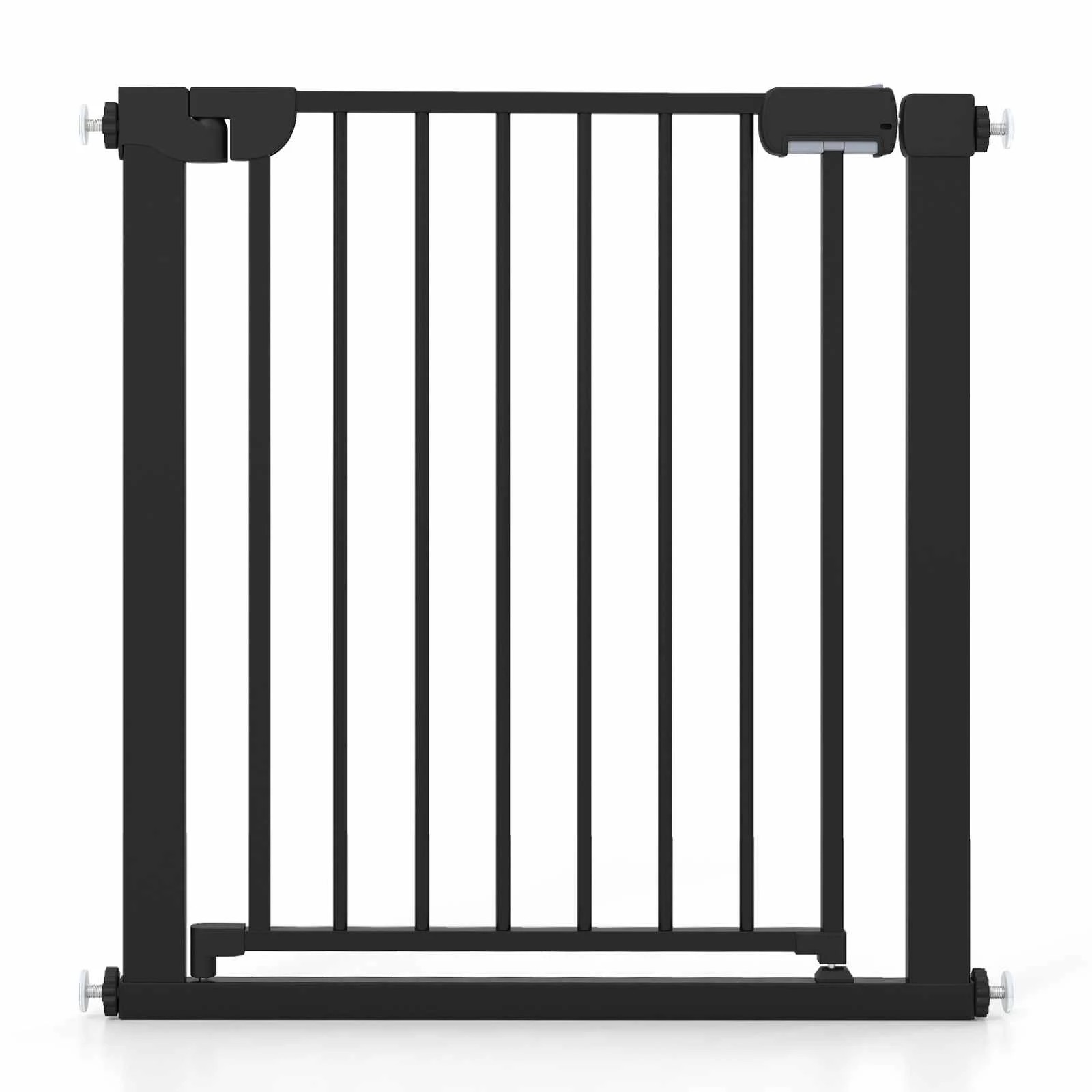 1 Costway Baby Gate for Stairs Auto-Close Door Fence - Black, 1 of 1
