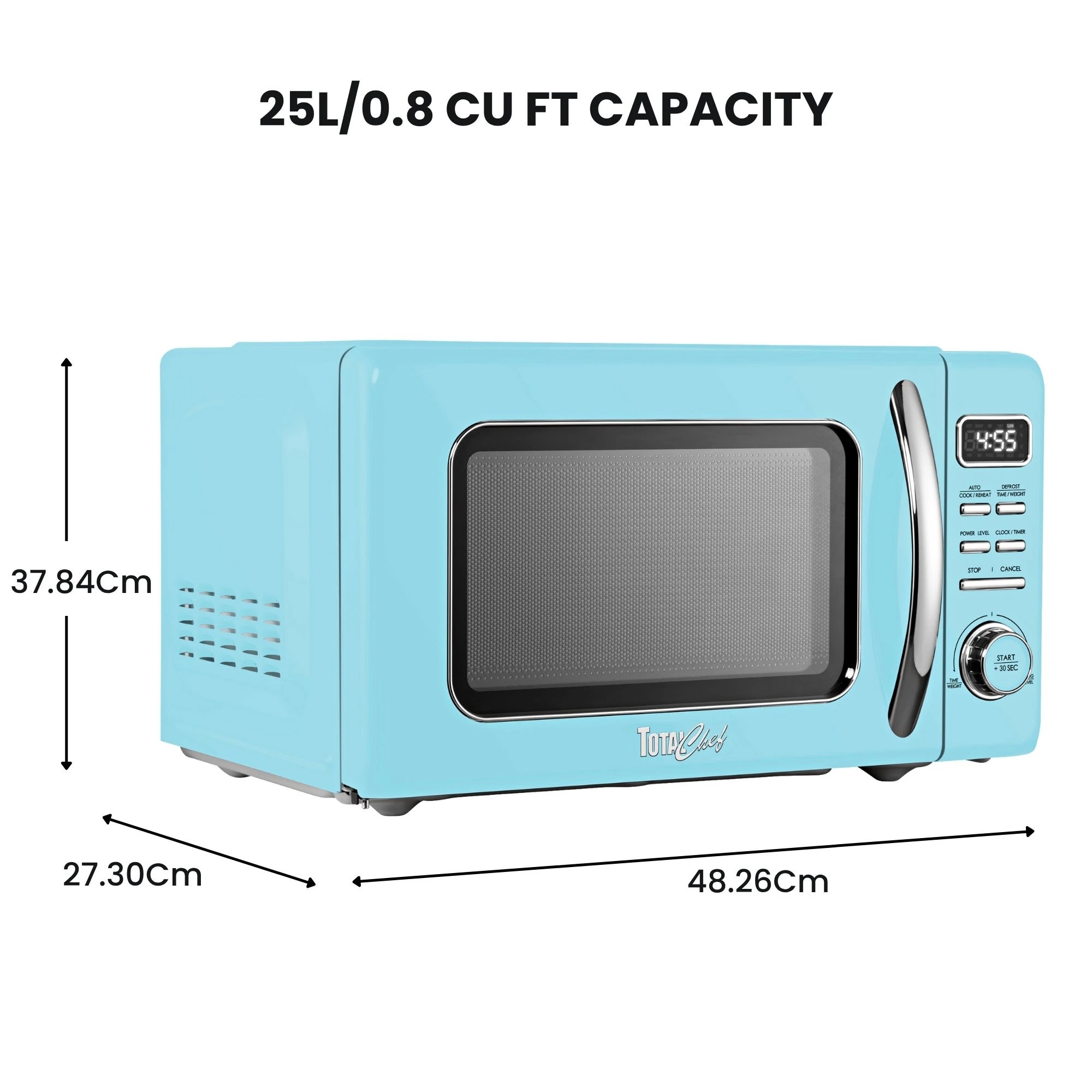 5 Total Chef Retro Microwave Oven 25L - Blue, 5 of 7