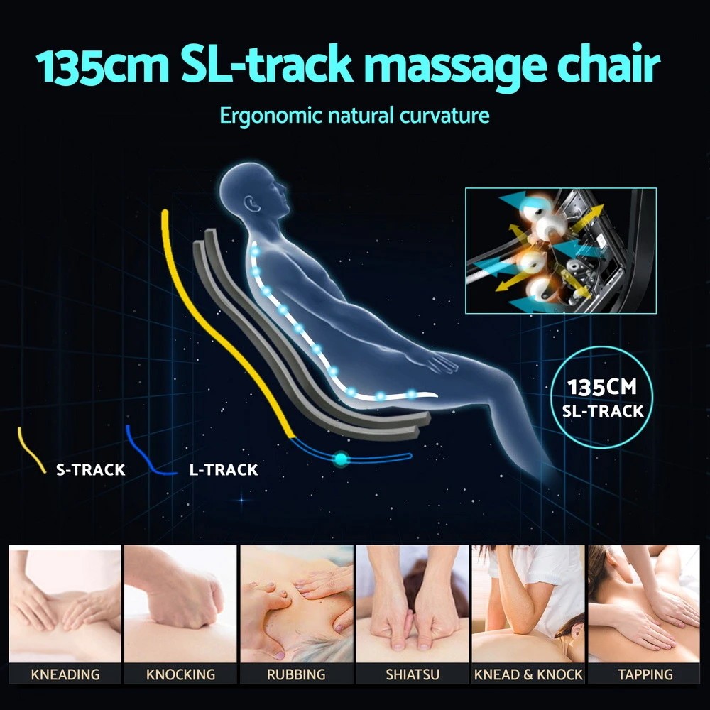 6 Livemor Massage Chair Electric Recliner Double Core Mechanism Massager ROWA - Multi, 6 of 10