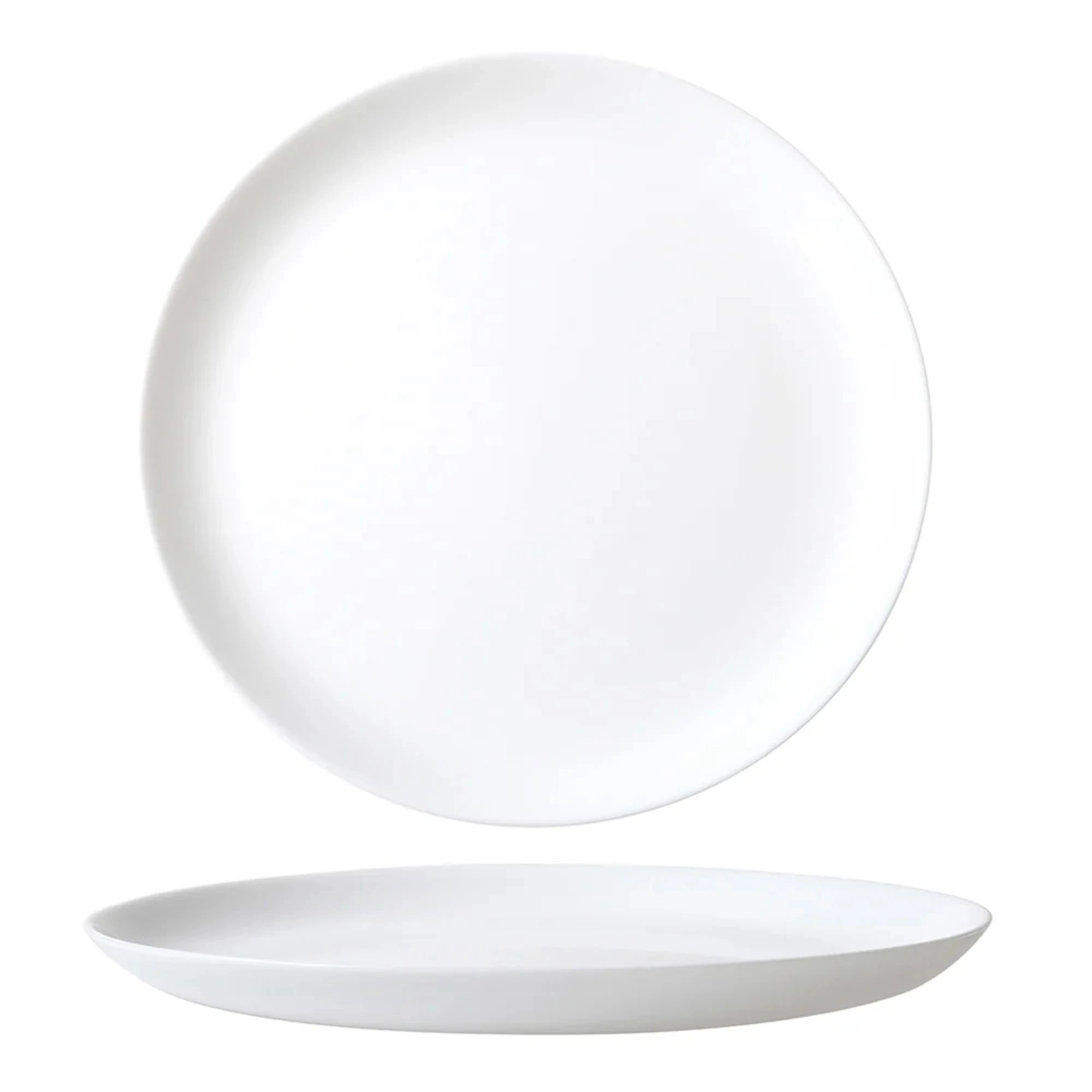 2 Wiltshire White Coupe 12 Piece Glass Dinner Set - White, 2 of 7