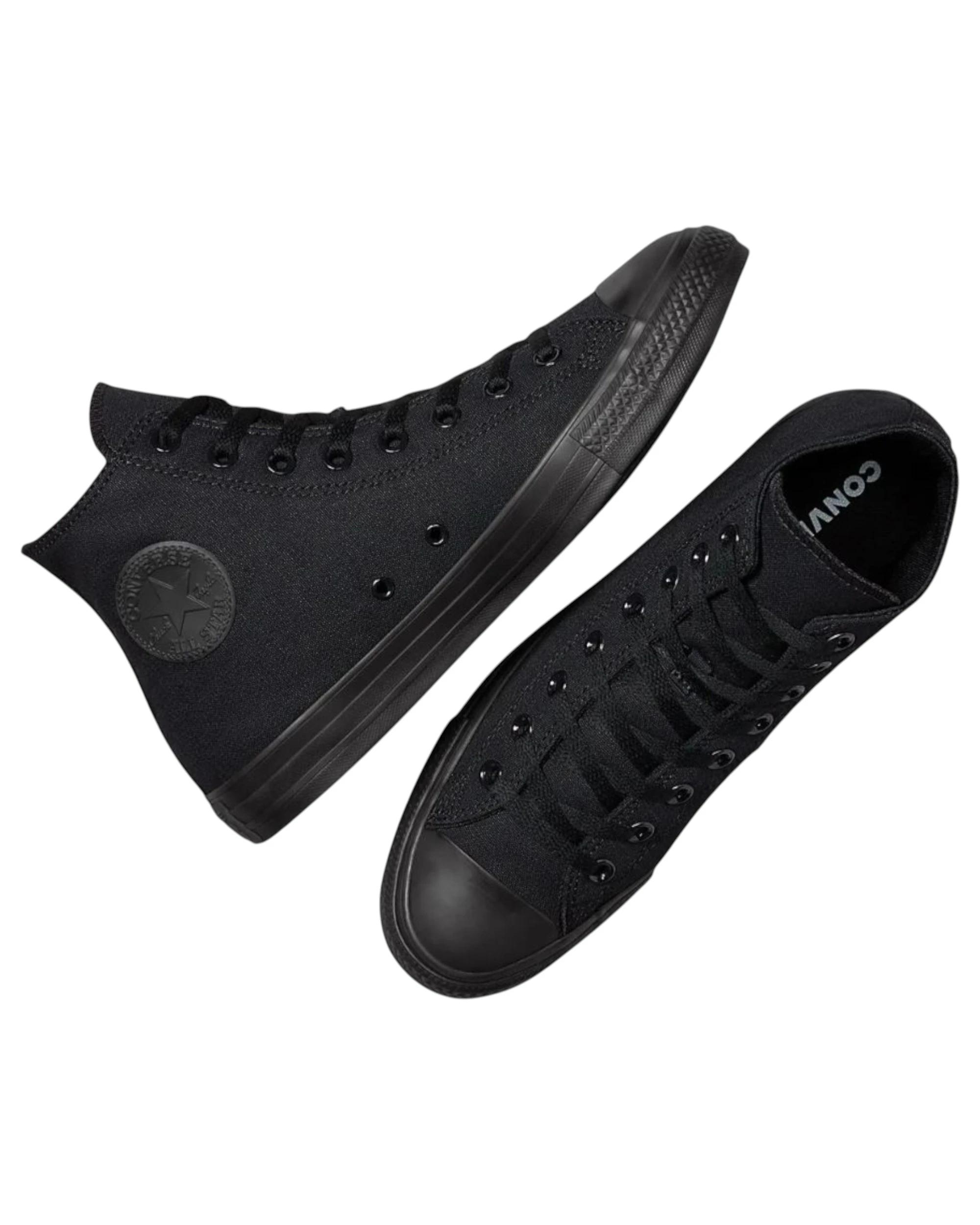 5 Converse Unisex Chuck Taylor All Star Classic High Top Shoes BLACK MONOCHROME, 5 of 9