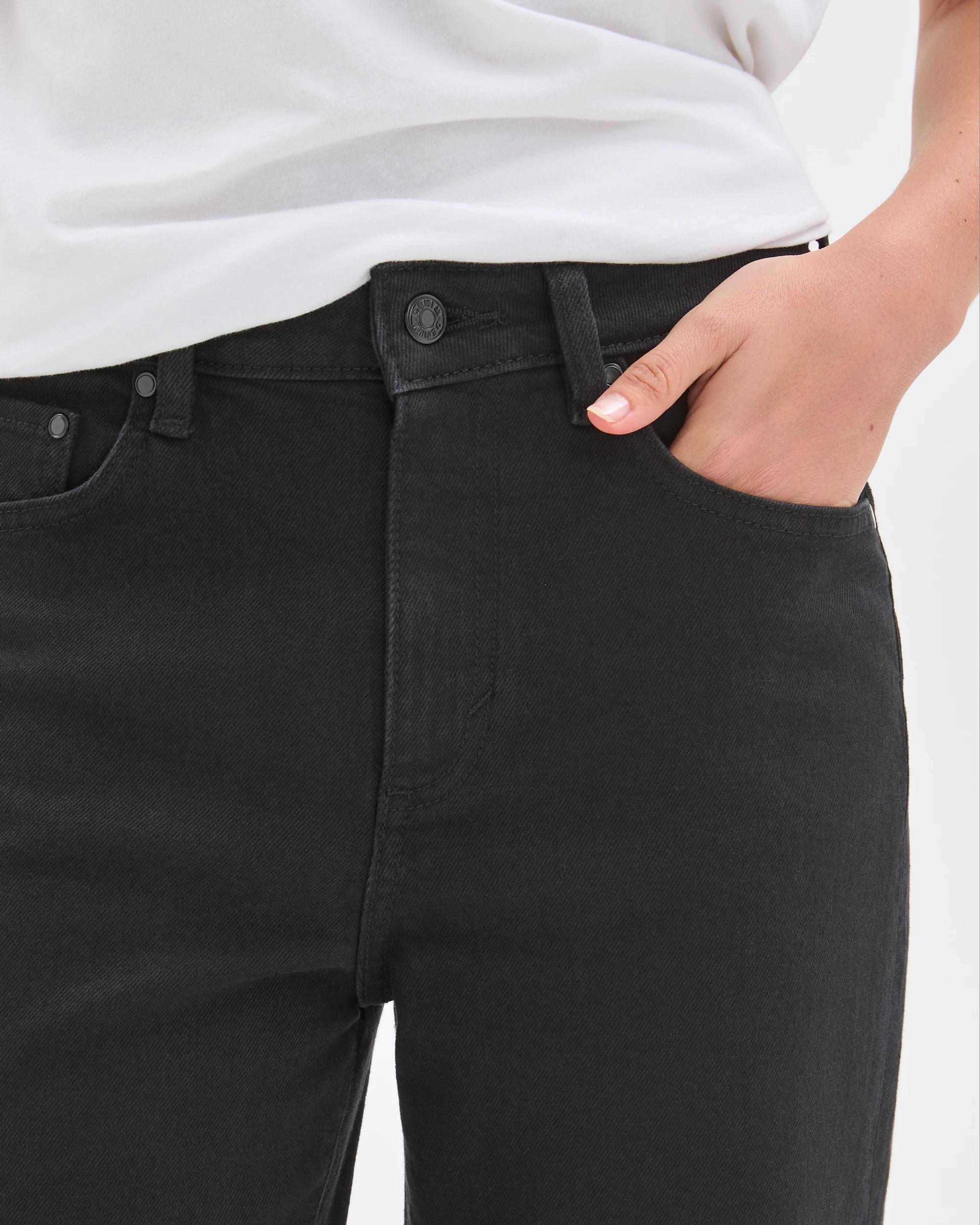 5 Target Denim Straight Crop Denim Jeans BLACK, 5 of 6