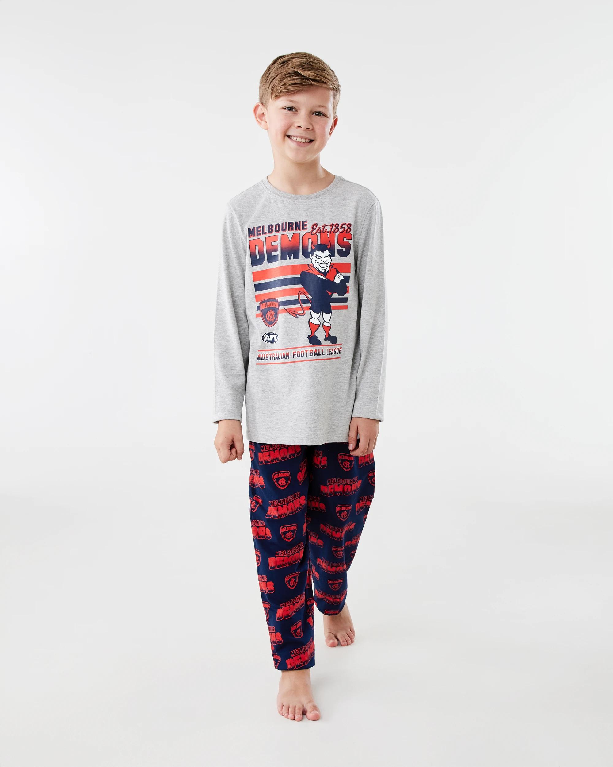 1 Official AFL Kids Pyjama Set Melbourne, 1 of 6