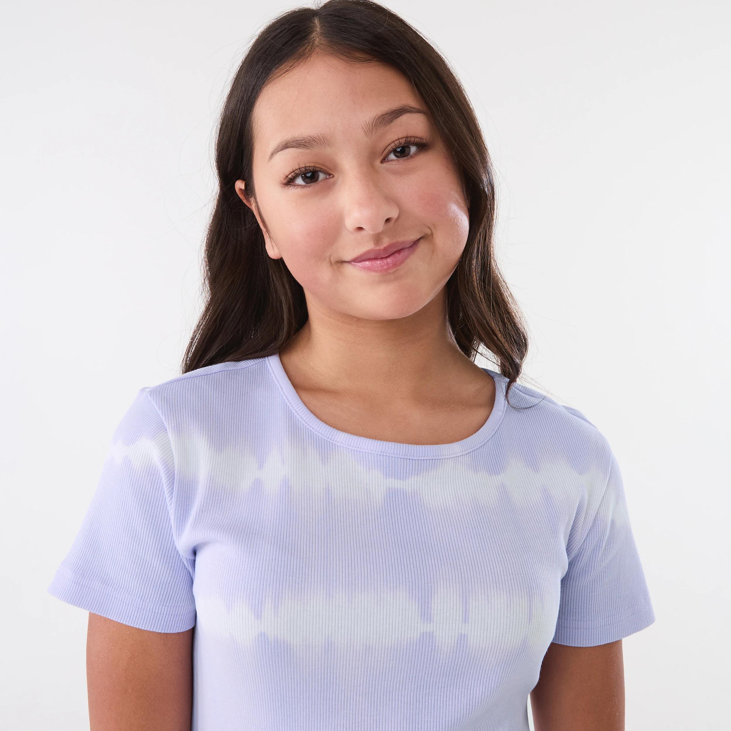 3 Short Sleeve Rib Dress PASTEL LILAC, 3 of 4
