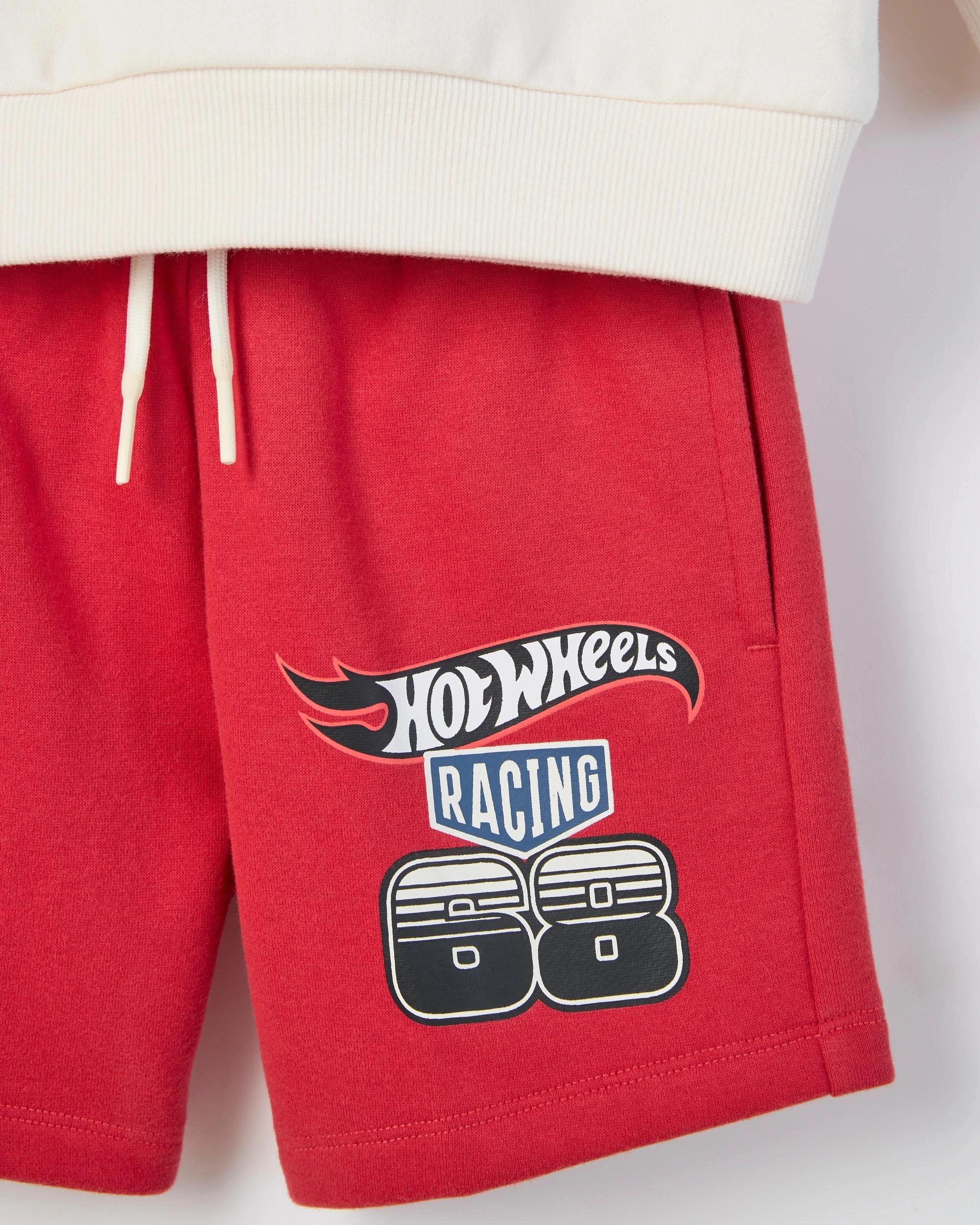 3 Hot Wheels Australian Cotton Blend Sweat Top and Shorts Set HOT WHEELS, 3 of 3