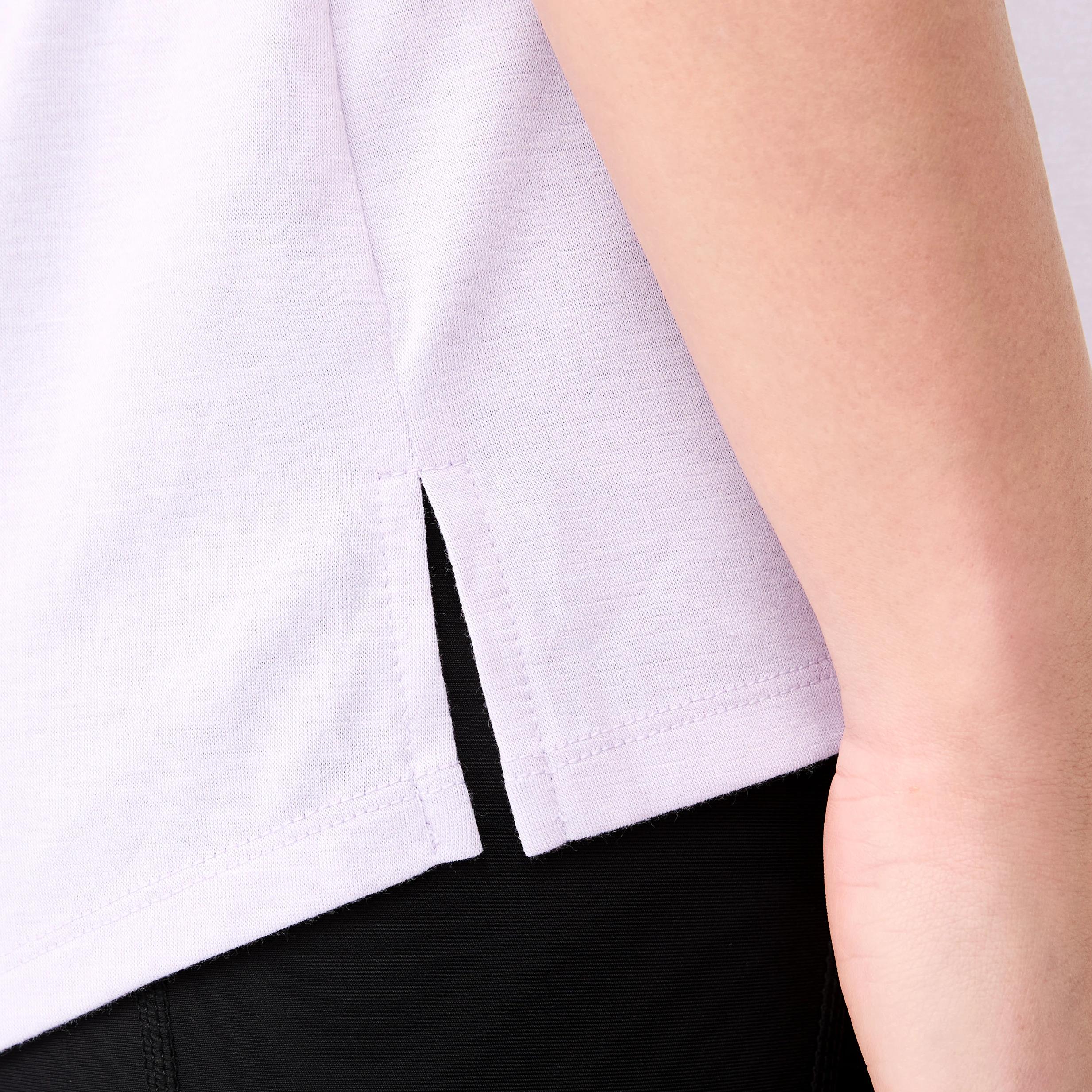 6 Everlast Womens Relaxed Longline T-shirt EVERLAST BLOCK LOGO GAL LILAC, 6 of 7