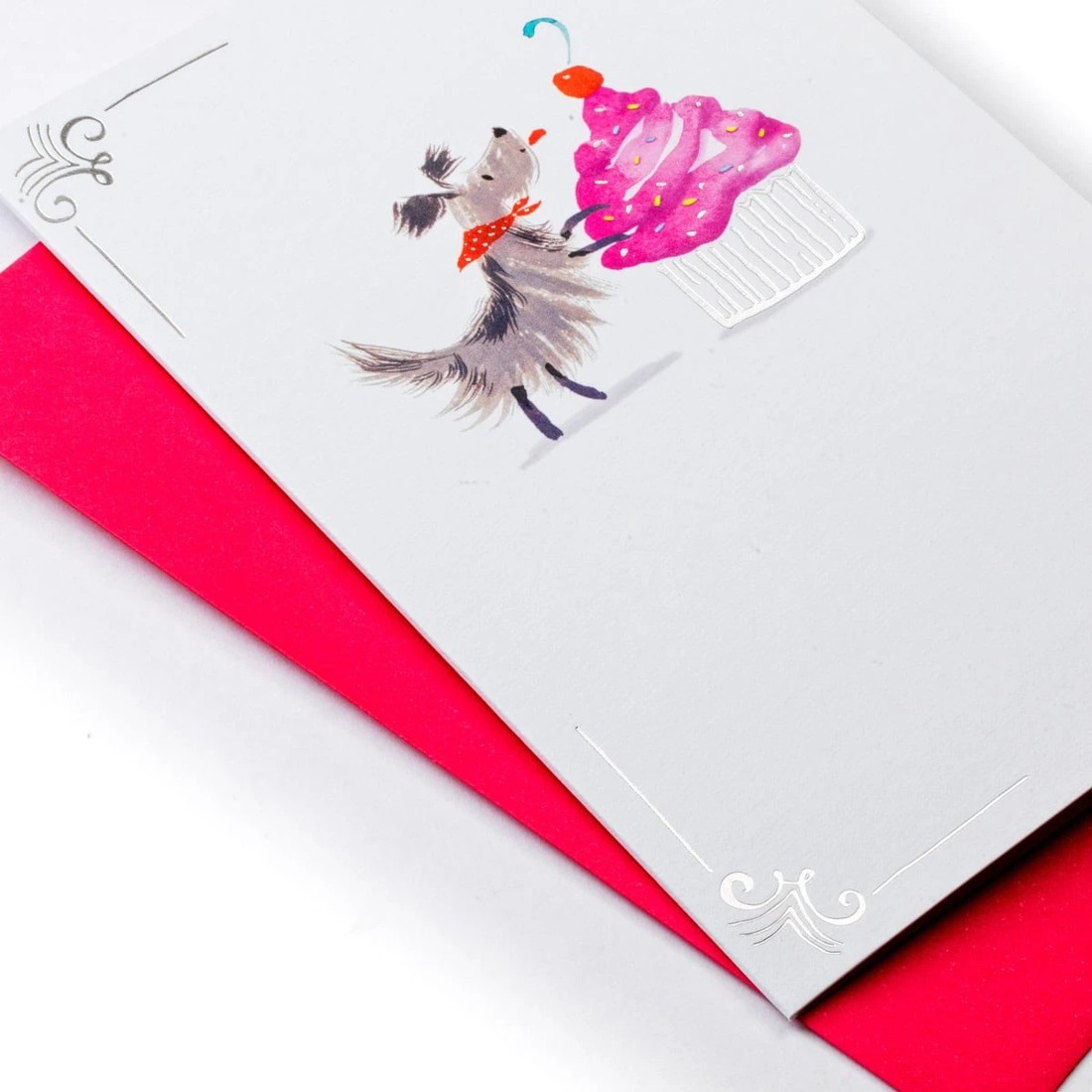 3 Hallmark Birthday Card for Her - Dog with Cupcake, 3 of 3