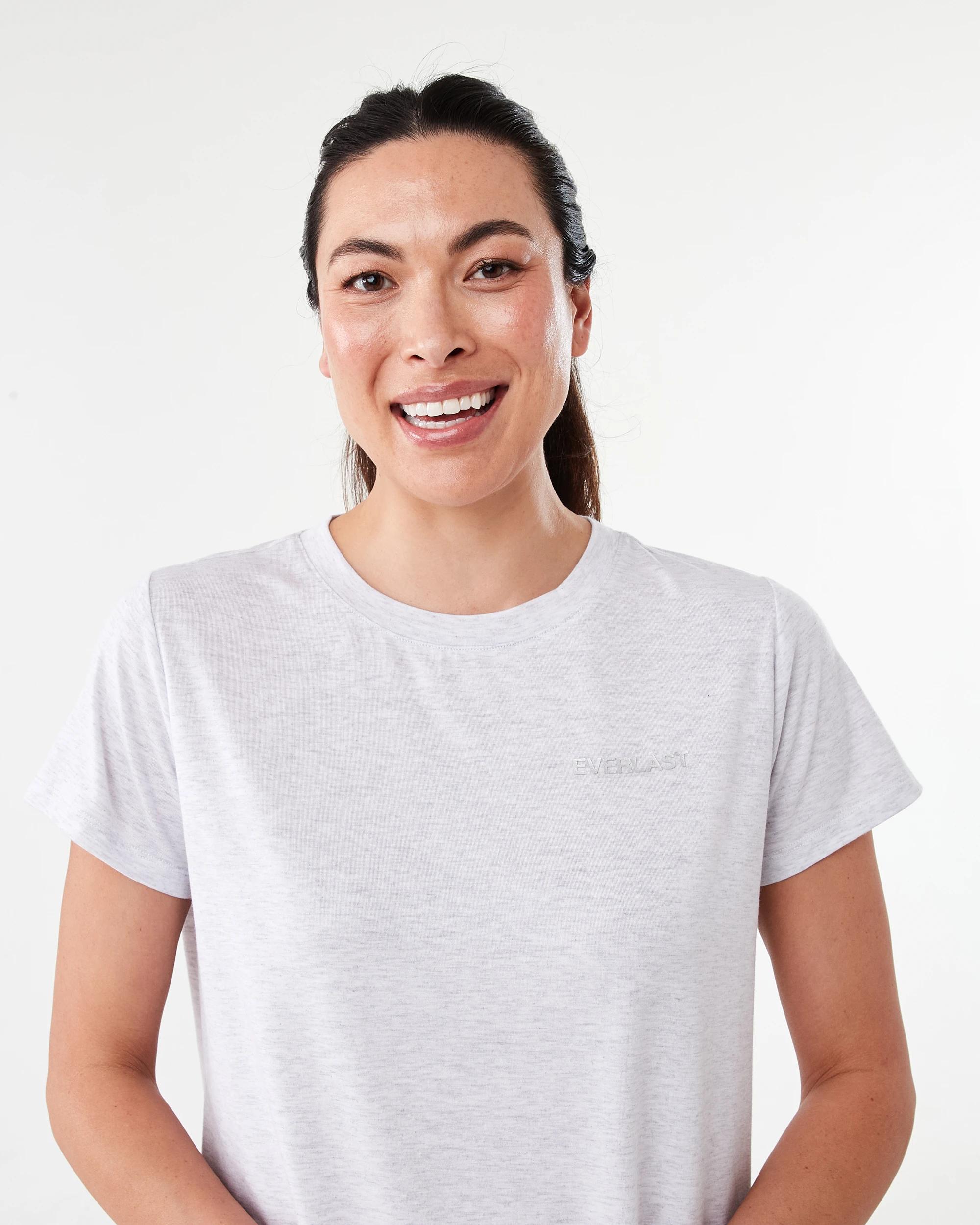 4 Everlast Womens Luxe Classic T-shirt White Marl, 4 of 6