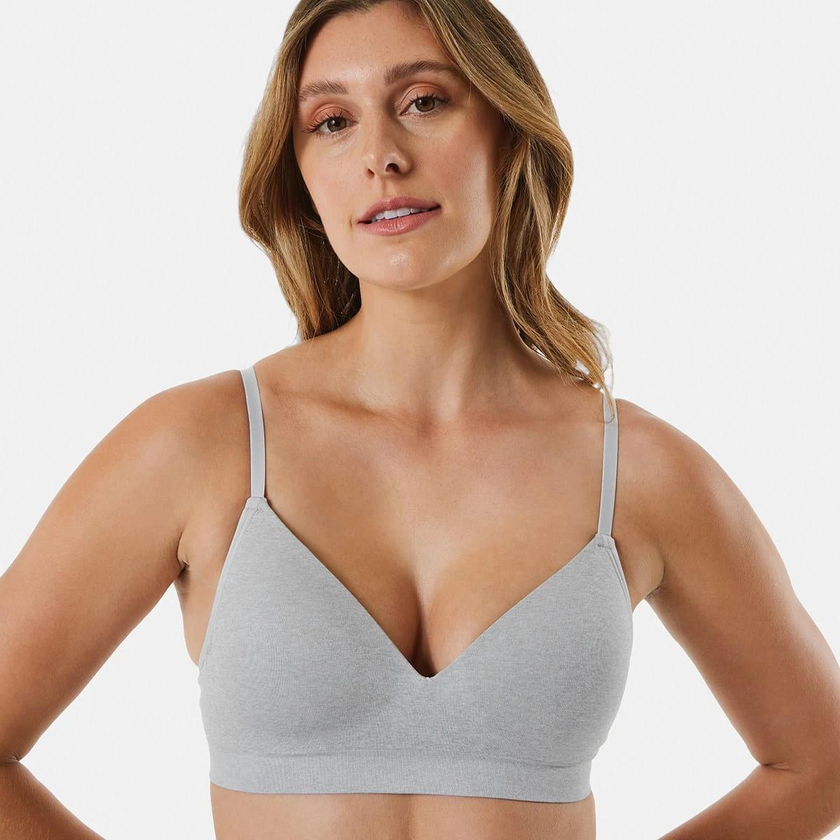 7 2 Pack Wirefree Seamfree T-shirt Bra WHITE, SILVER MARLE, 7 of 8