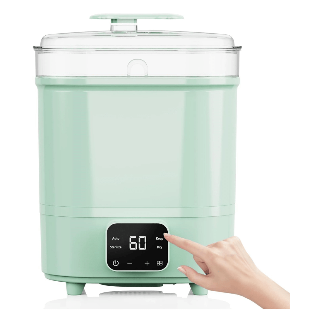 1 Advwin Baby Bottle Sterilizer, 4-in-1 Electric Steam Bottle Steriliser, Universal Fit For All Baby Items, Green, 1 of 8