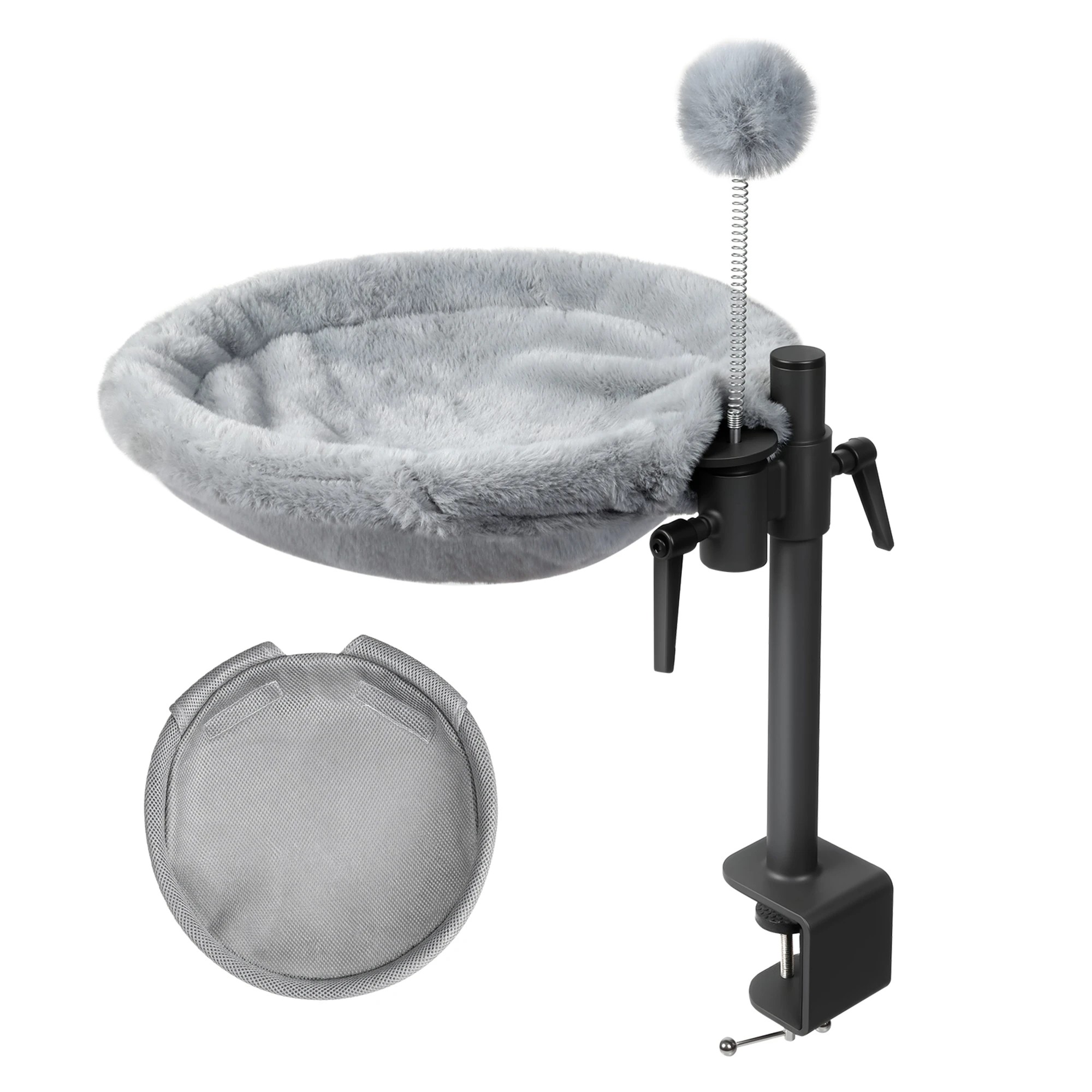 1 Pawz Pet Bed For Desk,Rabbit Velvet Cloth, 360° Rotatable Adjustable Pet Hammock Bed, 1 of 9