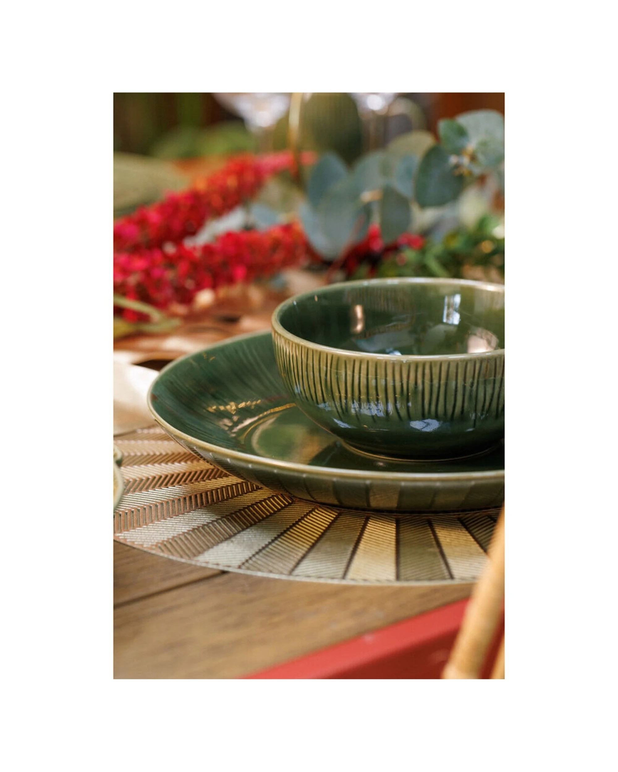 2 Mikasa 4pc Jardin Stoneware Cereal Bowl Set 15cm - Green, 2 of 5