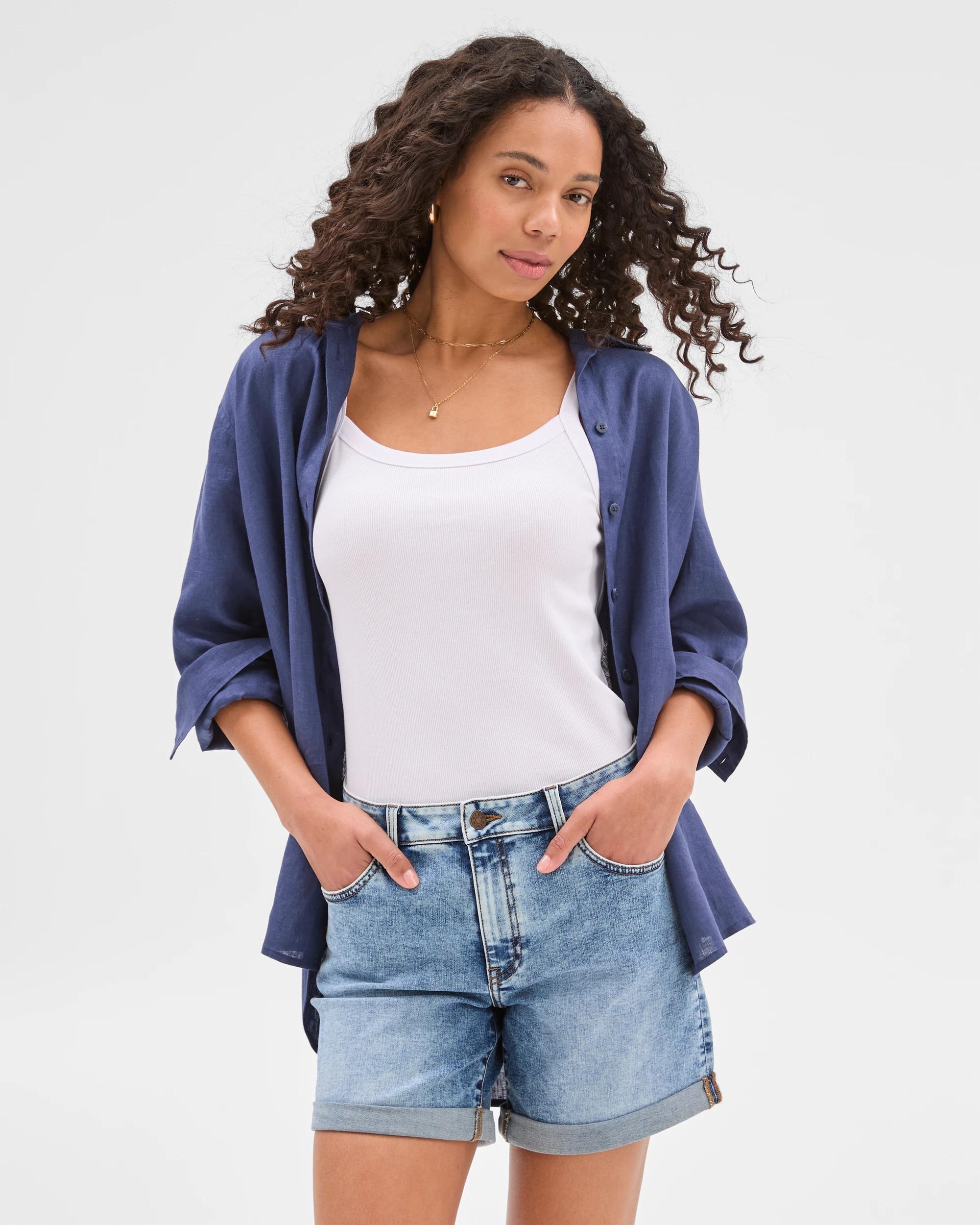 1 Target Classic Roll Cuff Denim Shorts DAYBREAK BLUE, 1 of 5