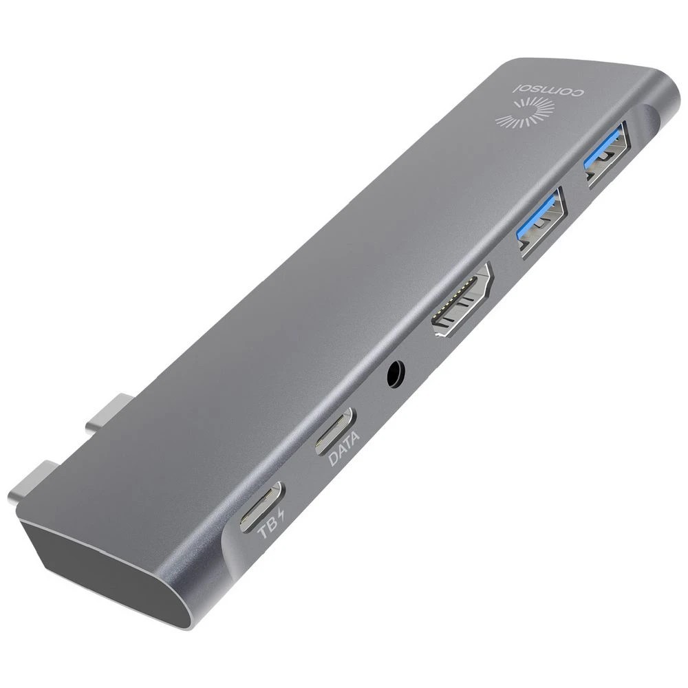 1 Comsol MacBook USB-C Multiport Hub Grey, 1 of 5