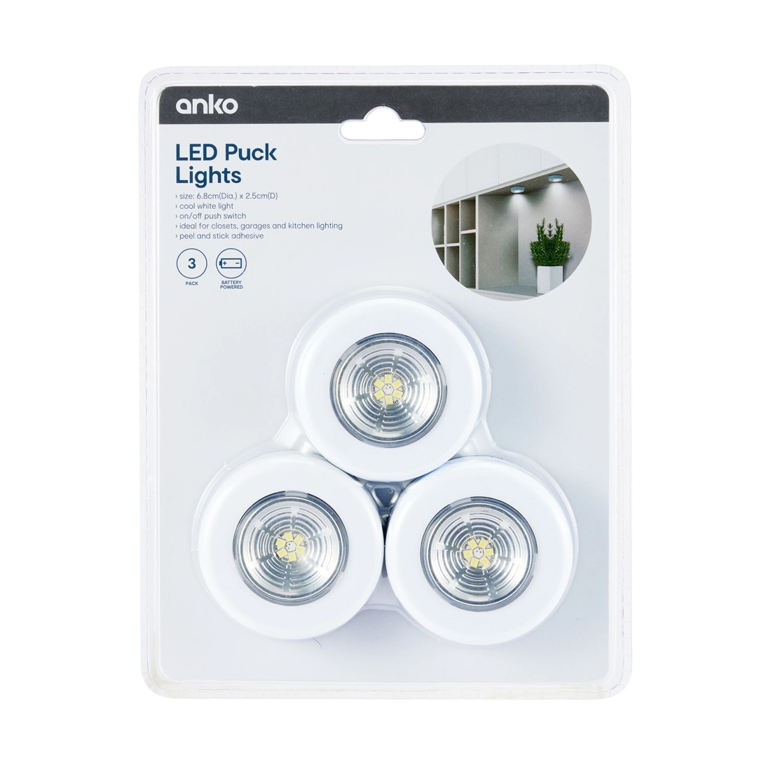 7 3 Pack LED Puck Lights, 7 of 7