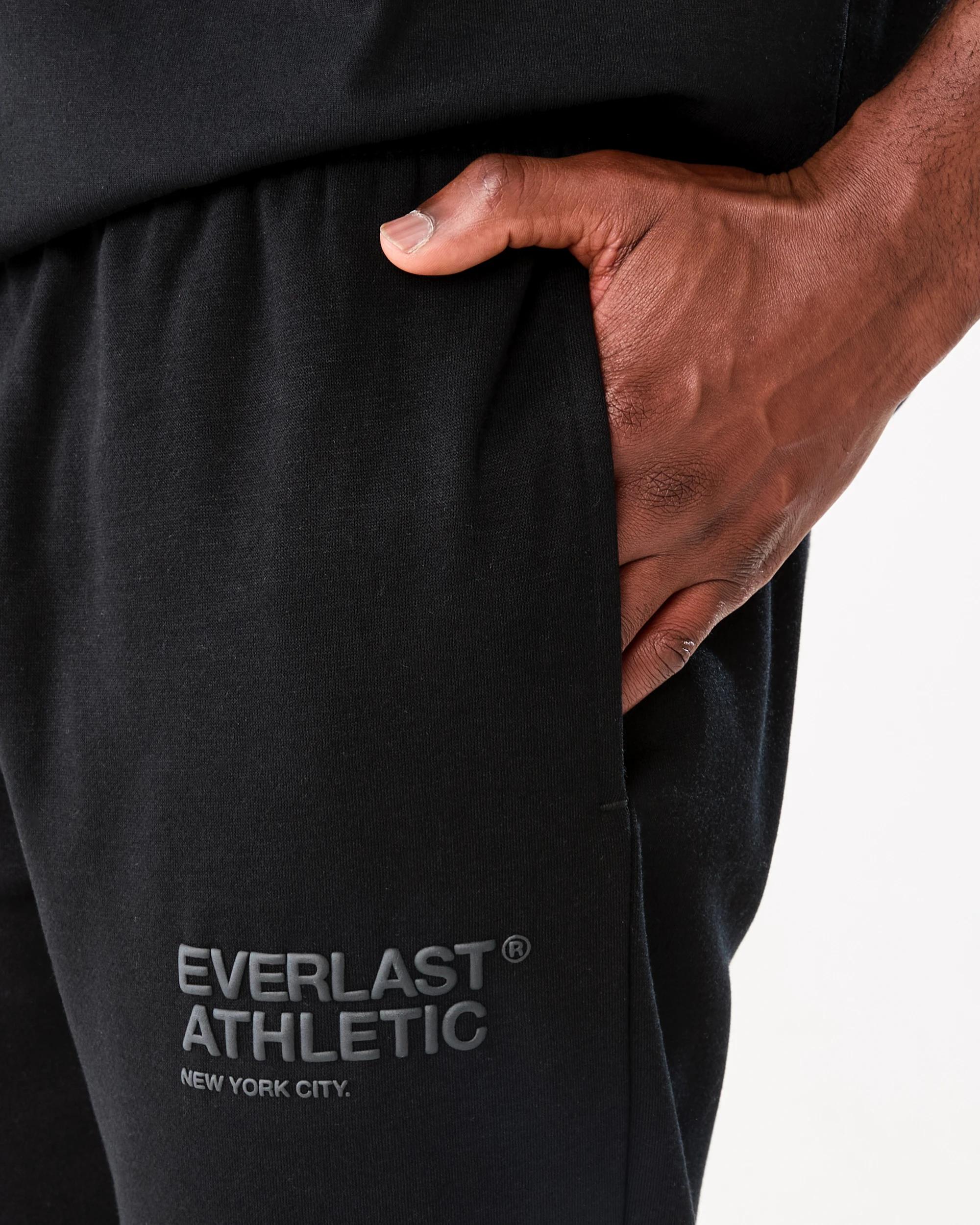 4 Everlast Mens Wide Leg trackpant Black, 4 of 8