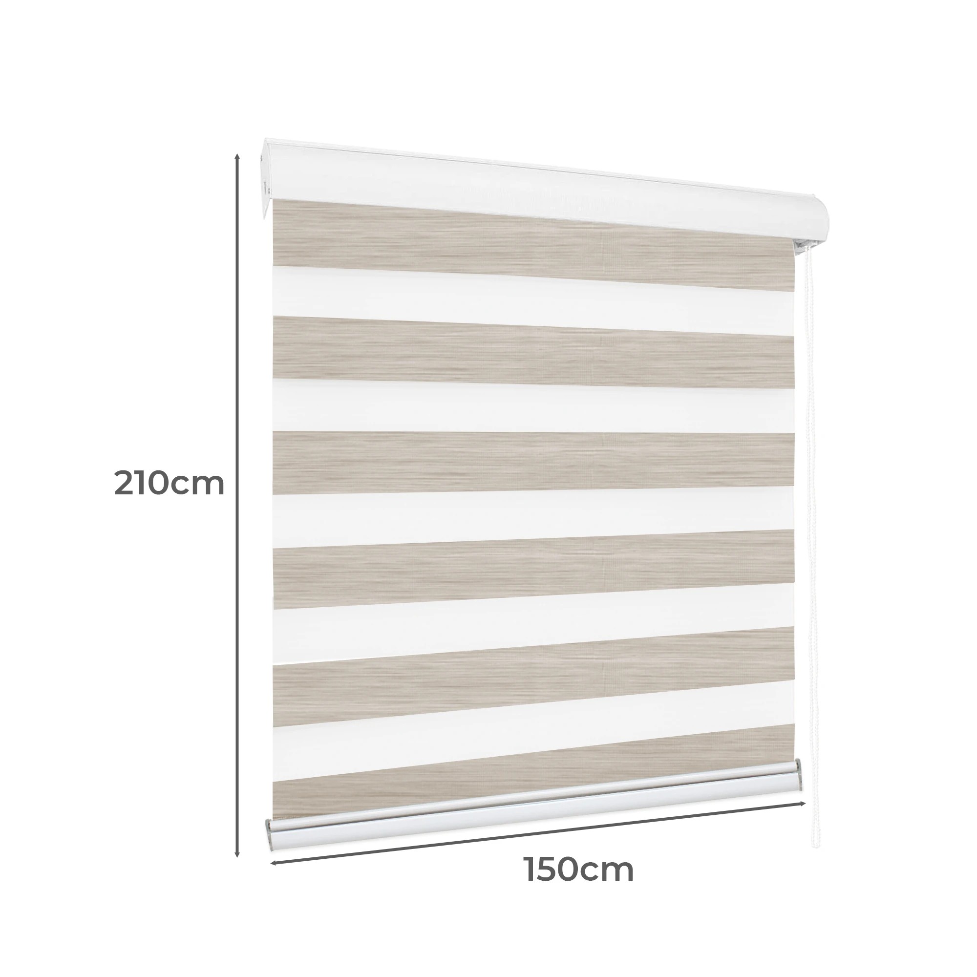 3 Marlow Zebra Double Roller Blinds 150X210Cm In Colour - White, 3 of 5