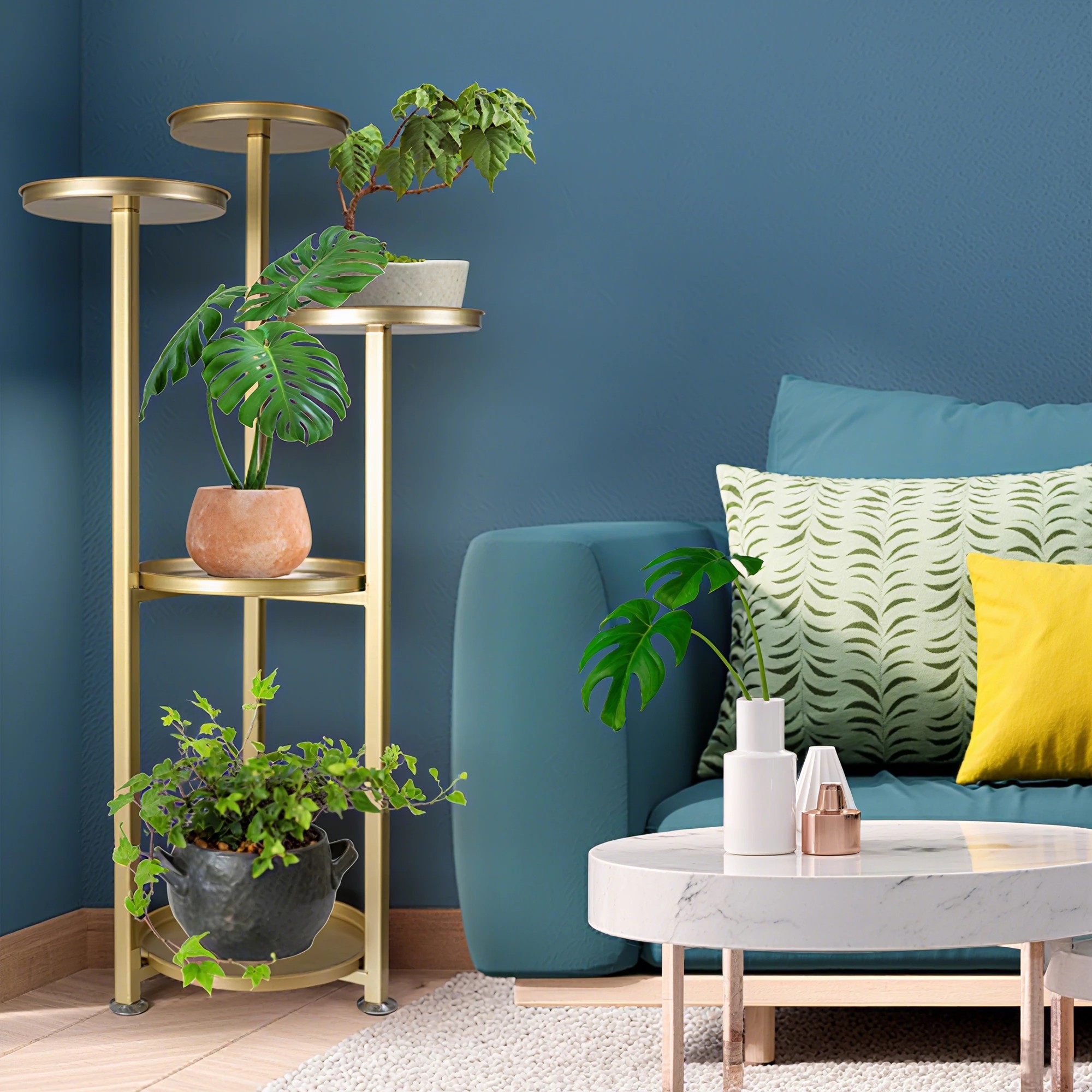 8 Levede M Size Metal Plant Stand - Gold, 8 of 9