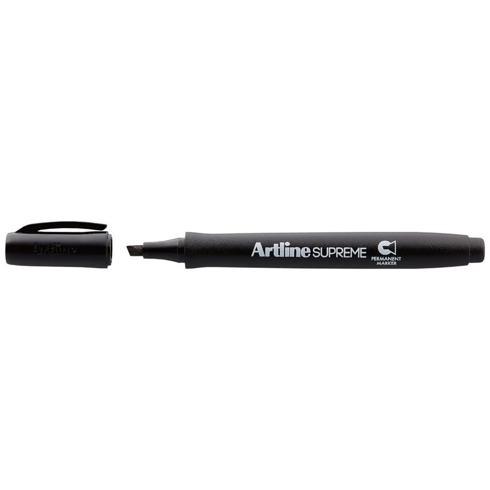 1 Artline Supreme Permanent Marker Chisel Black, 1 of 1