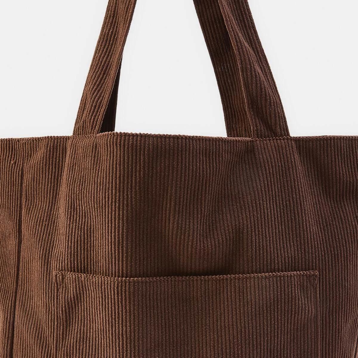 3 Corduroy Tote Bag Melt Brown, 3 of 5