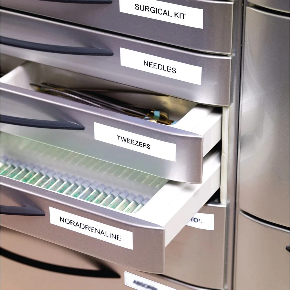 6 DYMO D1 Label Tape 19mm x7m Black on White, 6 of 6