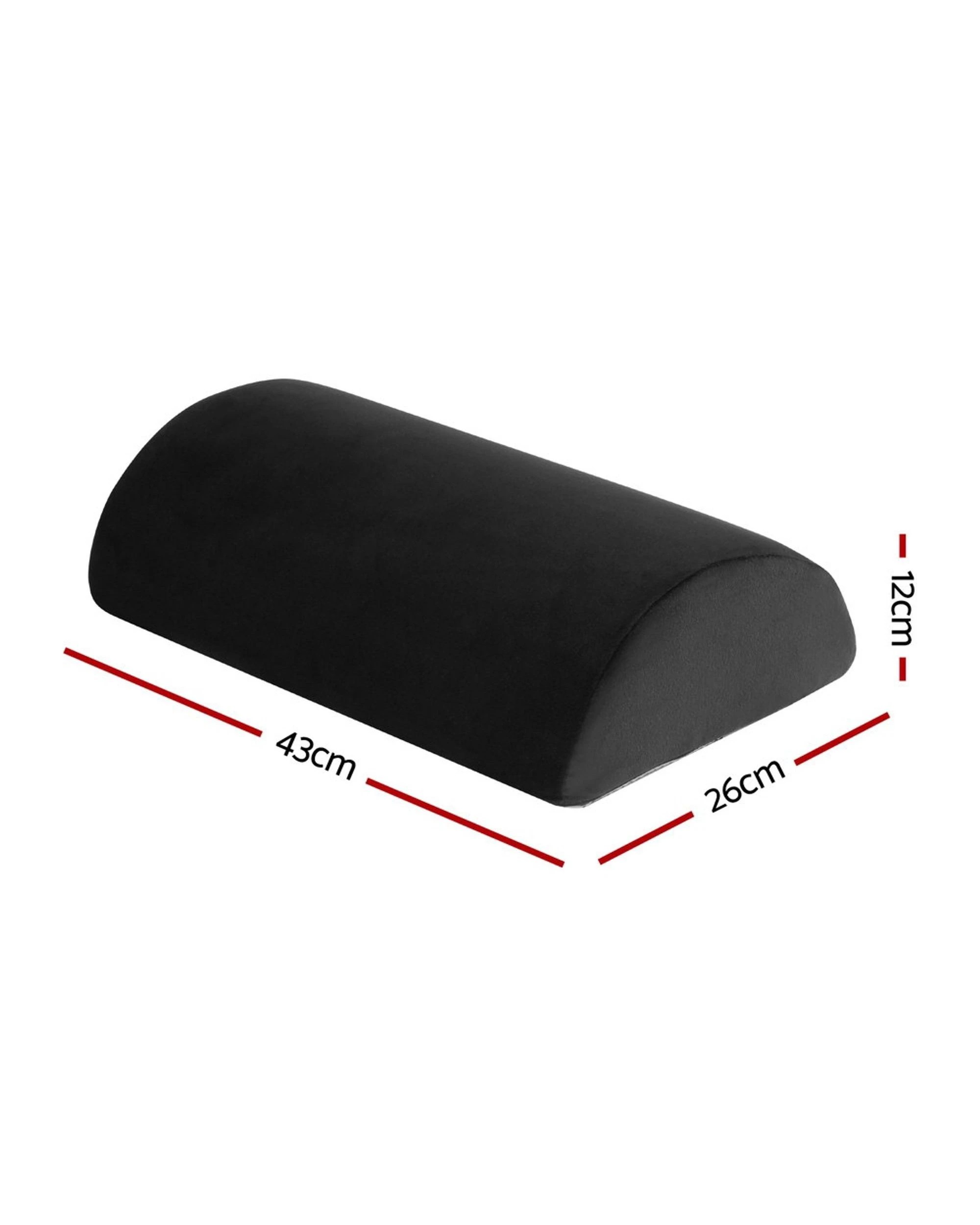 2 Giselle Memory Foam Footrest Cushion Pillow - Black, 2 of 5