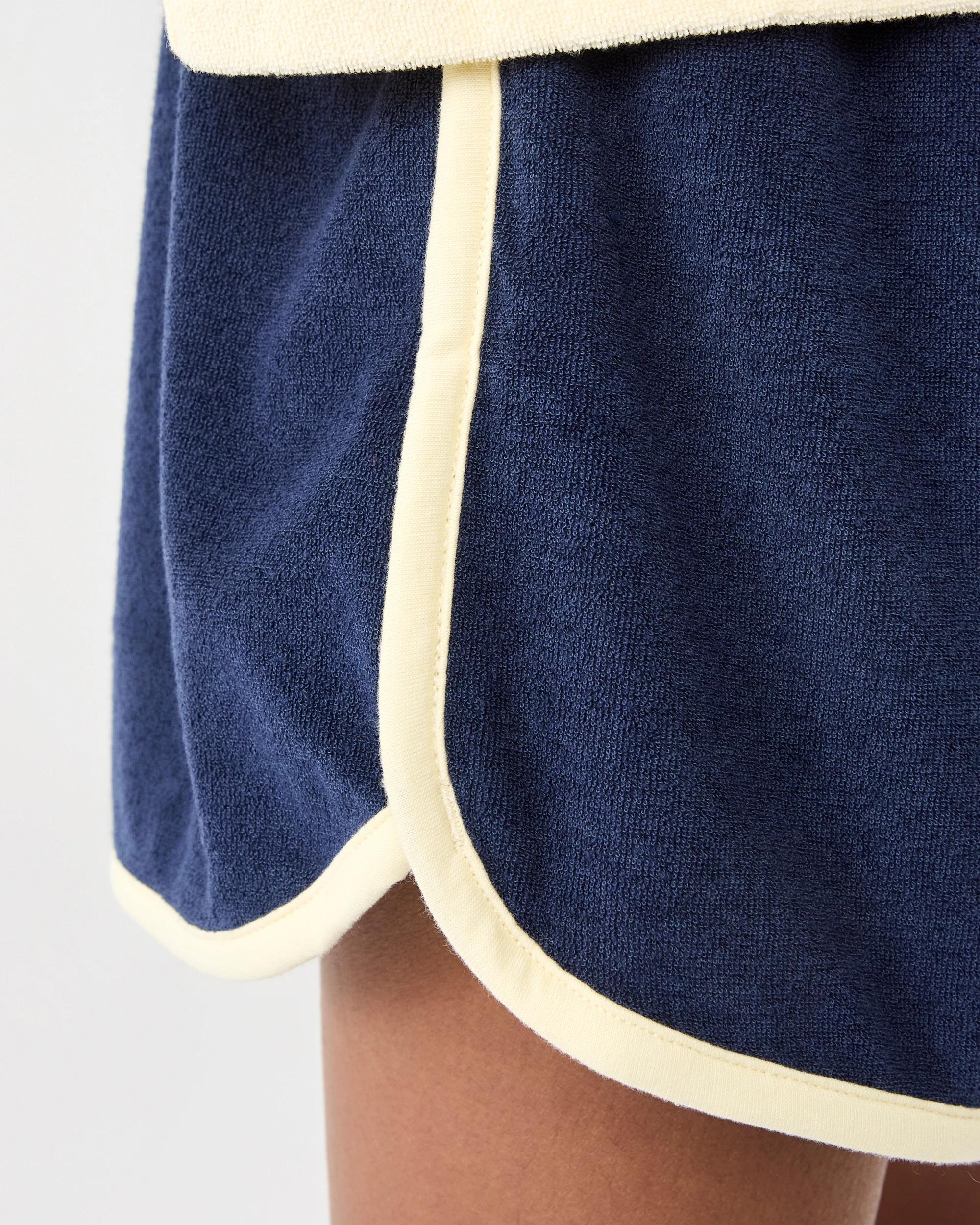 6 Short Sleeve Terry Set Dress Navy, 6 of 8