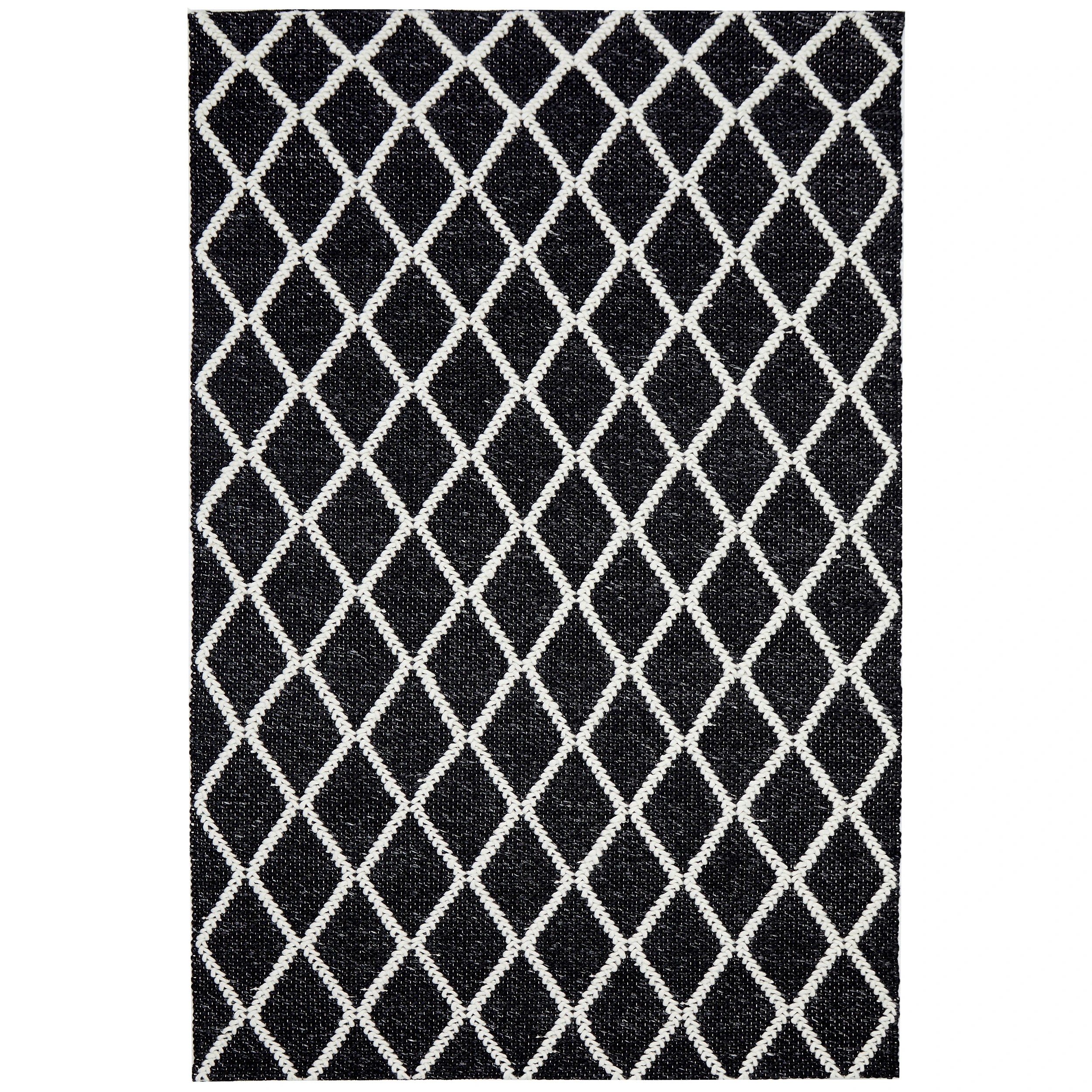 2 Common Ground Rugs Valor Black 280x190cm - Large Hand Loomed Rug - Black, 2 of 8