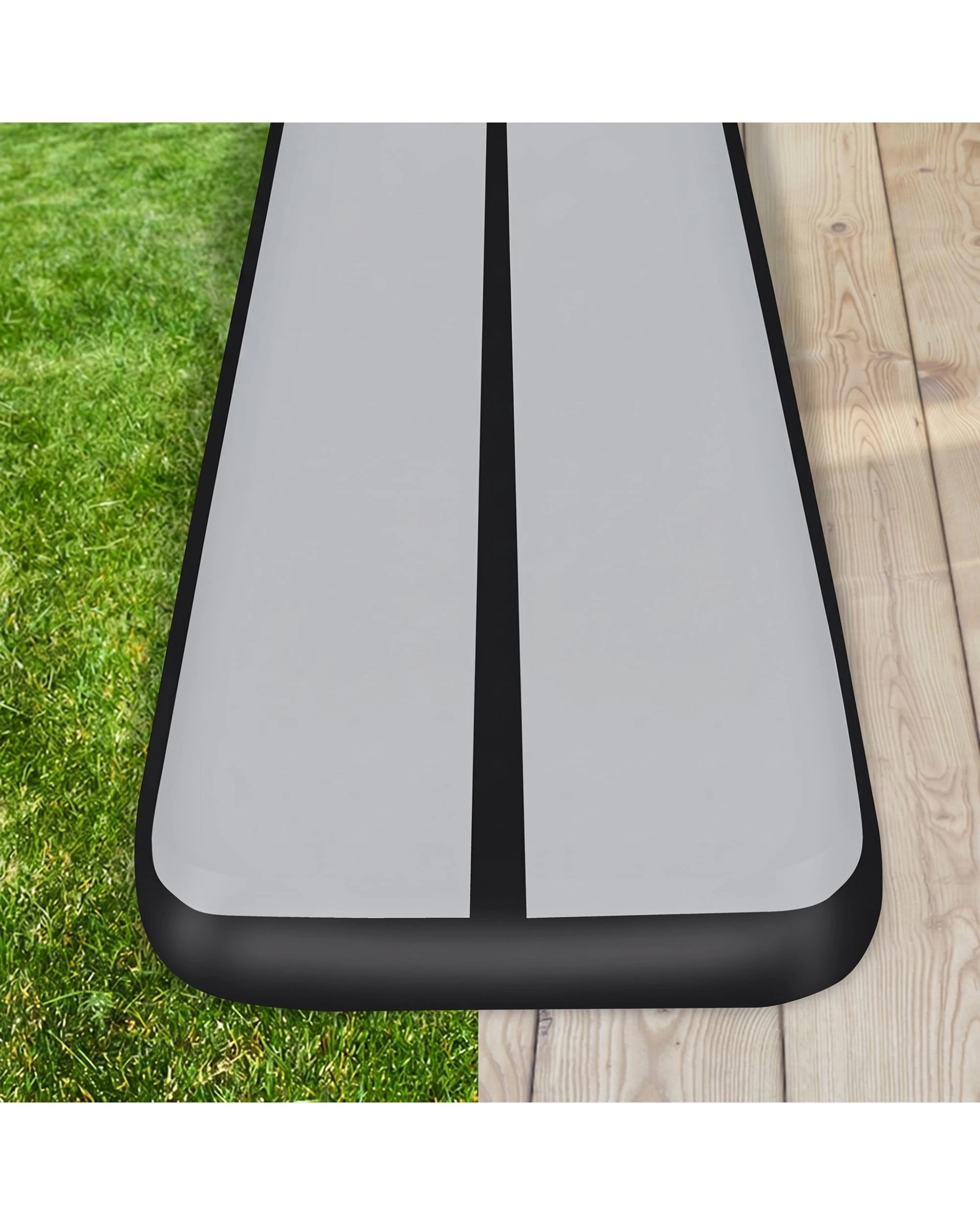 8 Powertrain Sports 4m x 2m Air Track Gymnastics Mat Tumbling Exercise - Black, 8 of 9