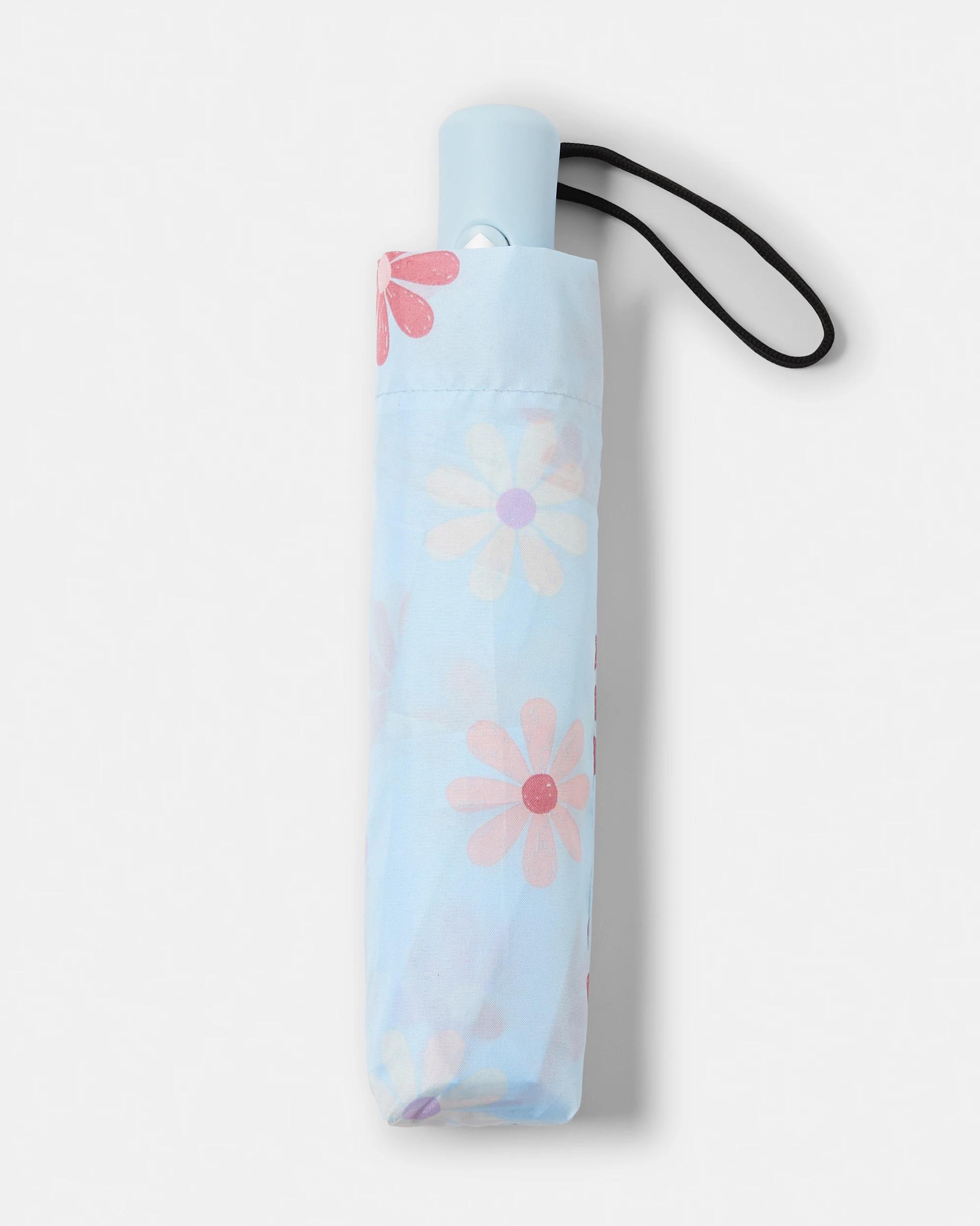 3 Collapsible Umbrella Blue Daisy, 3 of 5