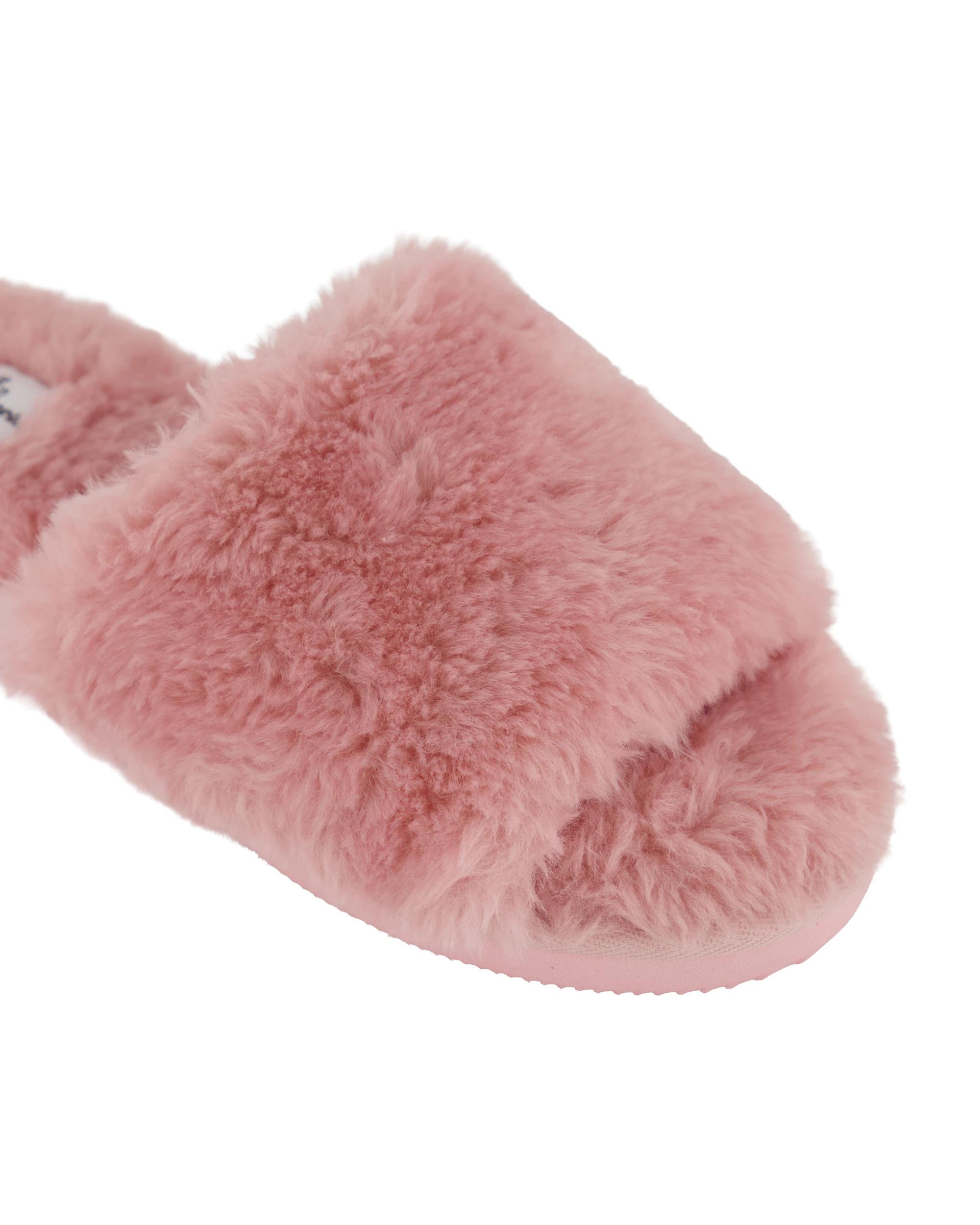 3 EVA Outsole Furry Slides Silvr Pink, 3 of 3