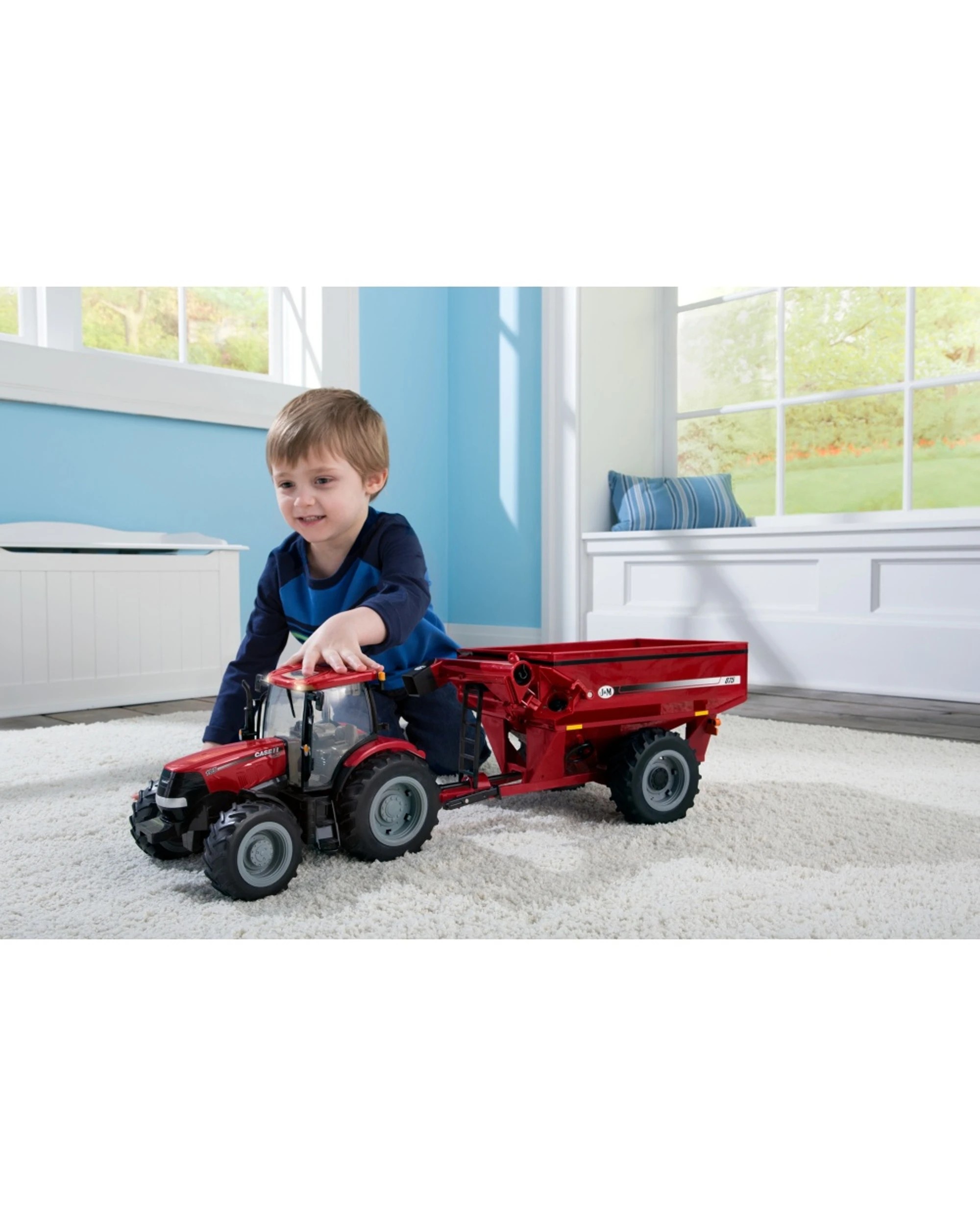 6 Case IH 1:16 Big Farm Puma 180 Tractor Truck Toy Playset - Red, 6 of 6
