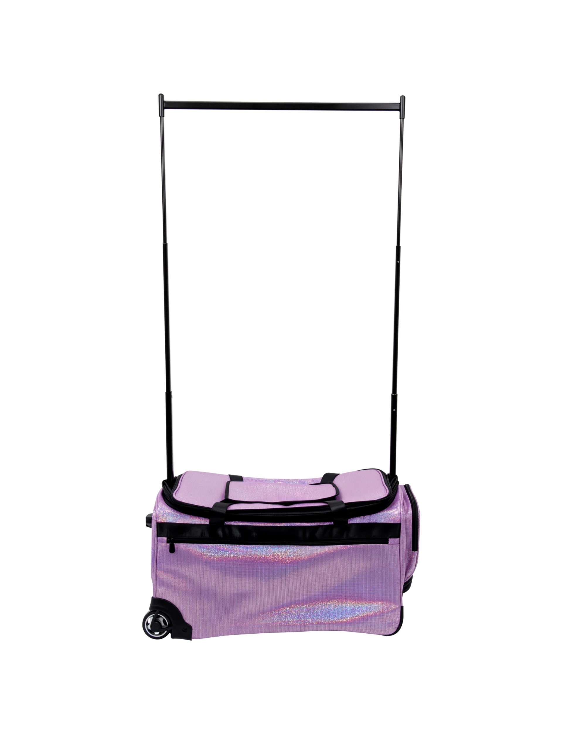 1 Advwin 26" Rolling Dance Bag with Instant Changing Design Glitter - Purple, 1 of 10