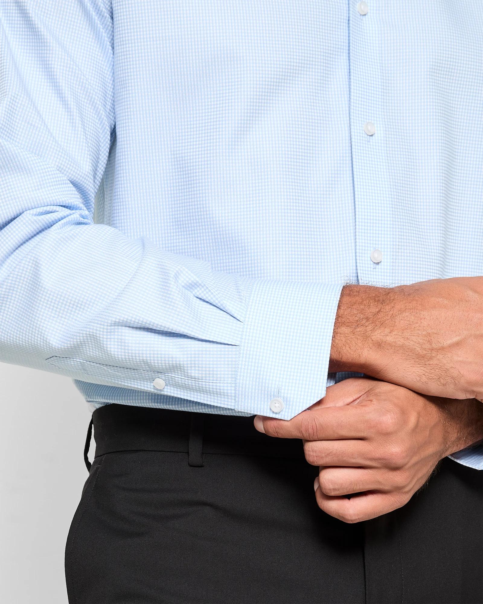 5 Long Sleeve Micro Gingham Shirt - Preview MICRO GINGHAM, 5 of 5