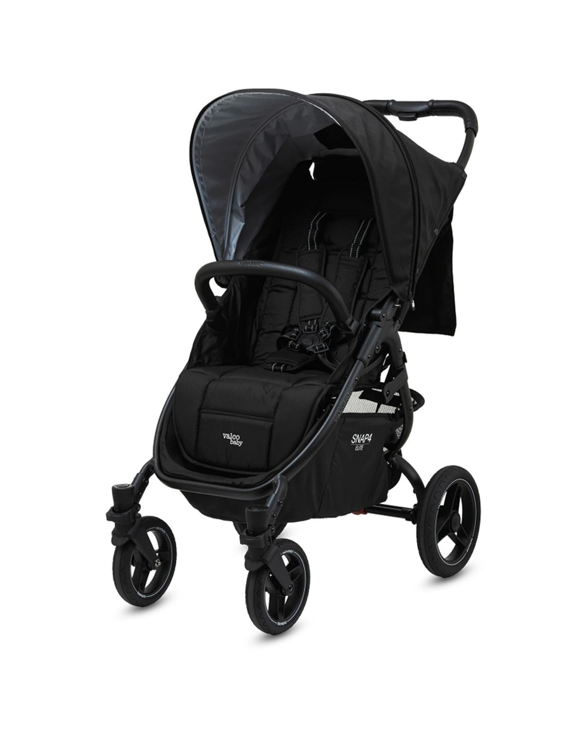 1 Valcobaby Snap 4 Elite Pram Stroller Lightweight All-Terrain Infinity - Black, 1 of 8