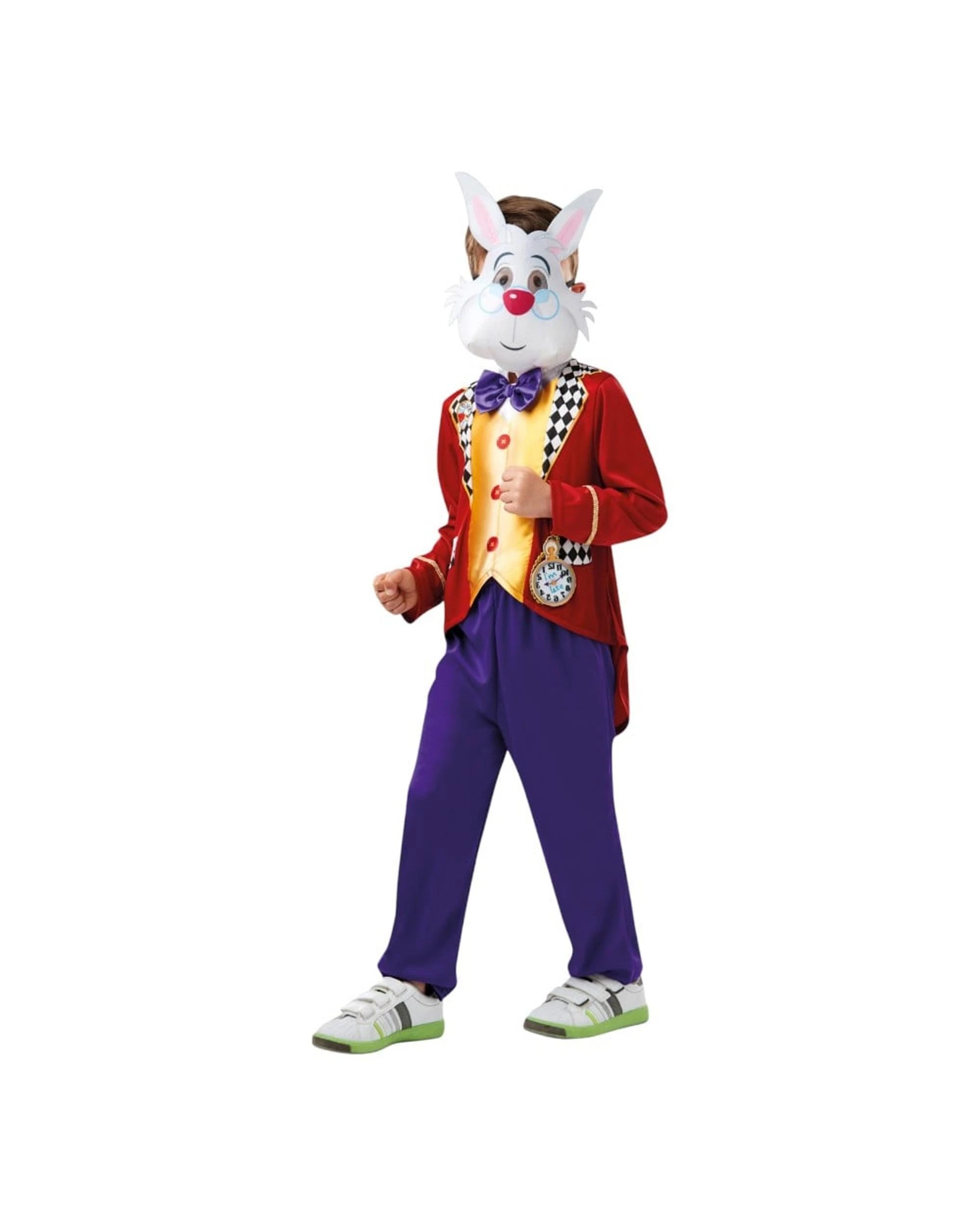 2 Disney Alice in Wonderland White Rabbit Costume Size Large, 2 of 5