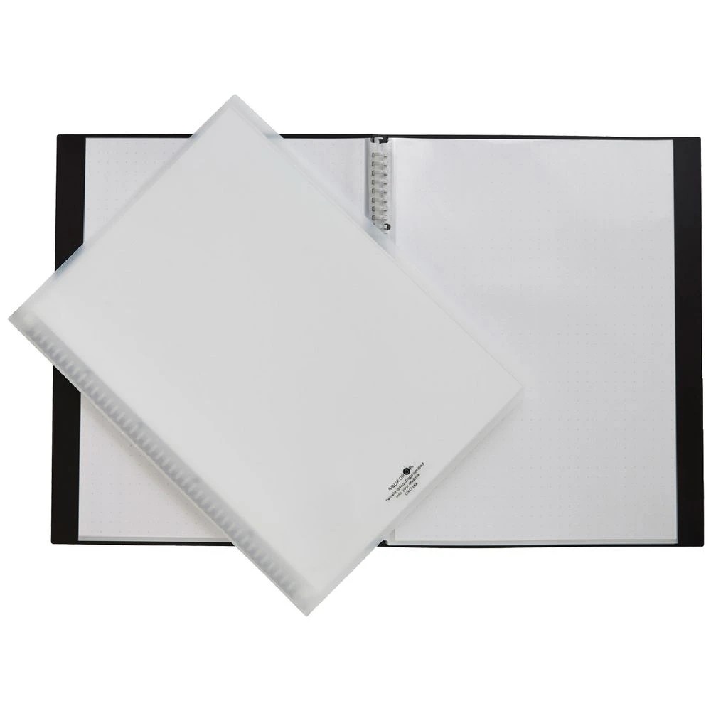 1 Aqua Drops Display Book A3 15 Pocket Refillable Clear, 1 of 3
