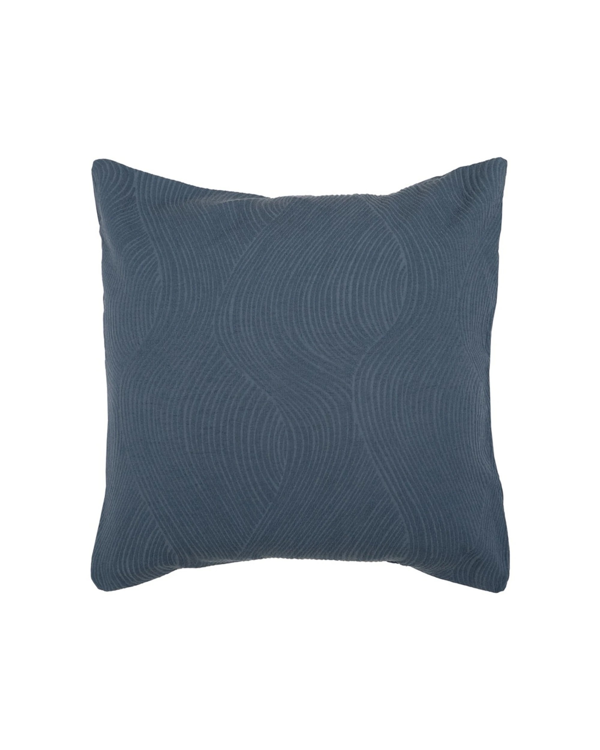 2 Bambury Tide Jacquard European Pillowcase Denim Home Bedding 4PK 65x65cm - Blue, 2 of 5