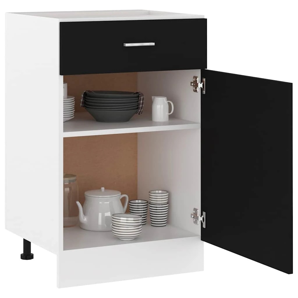 4 vidaXL Kitchen cabinet Ample Storage - Black, 4 of 9