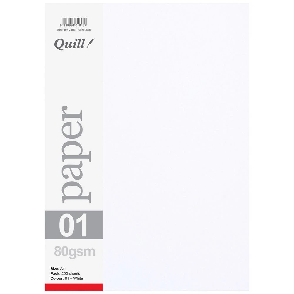 1 Quill A4 Paper 80gsm White 250 Sheets, 1 of 1