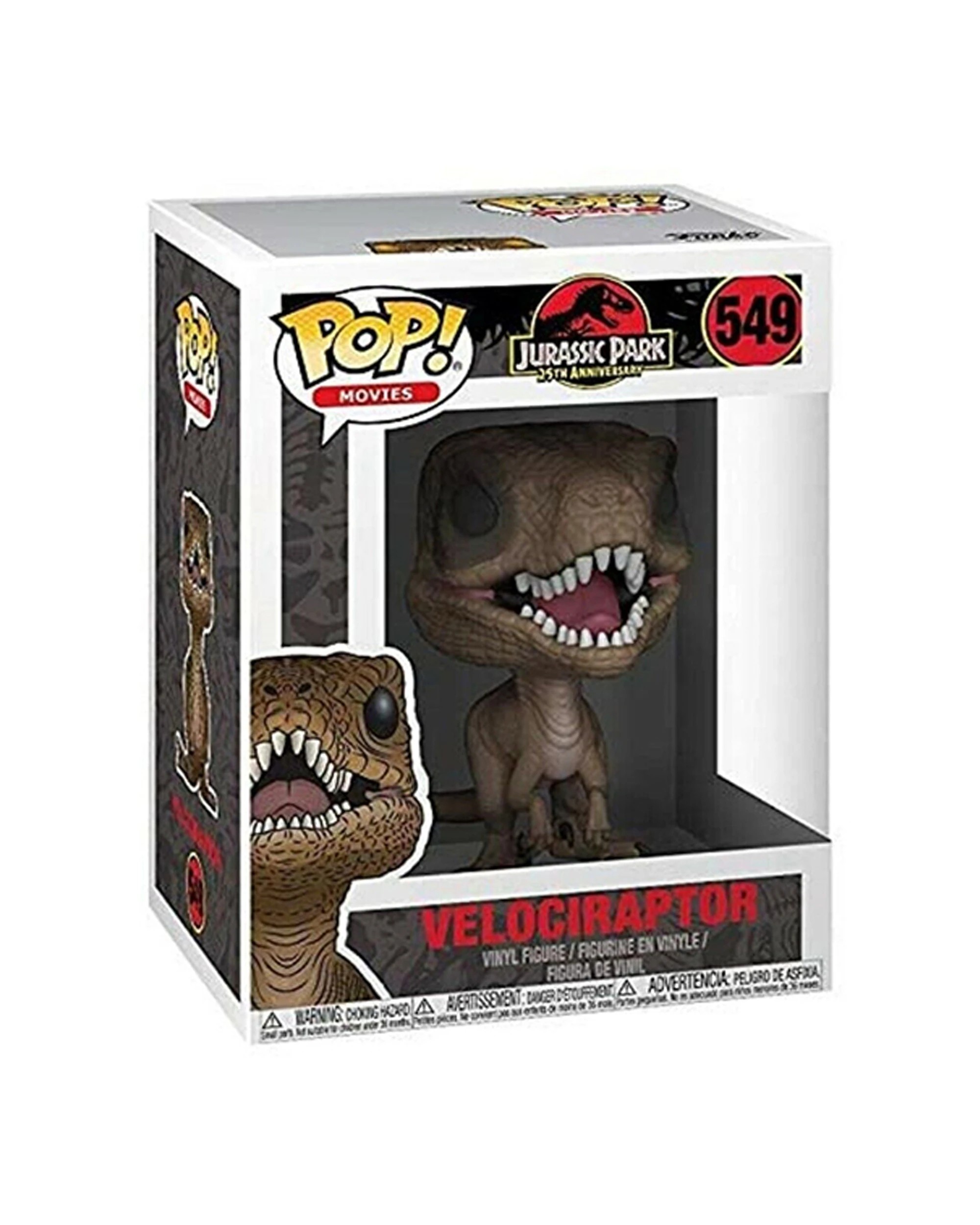 3 Pop Vinyl Figurine Jurassic Park - Velociraptor 10cm Vinyl Collectible - Multi, 3 of 3