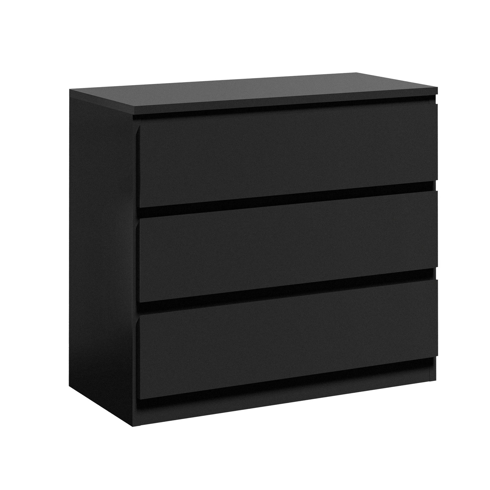 5 Oikiture 3 Chest Of Drawers Lowboy Dresser Table Storage Cabinet Bedroom
 - Black, 5 of 10