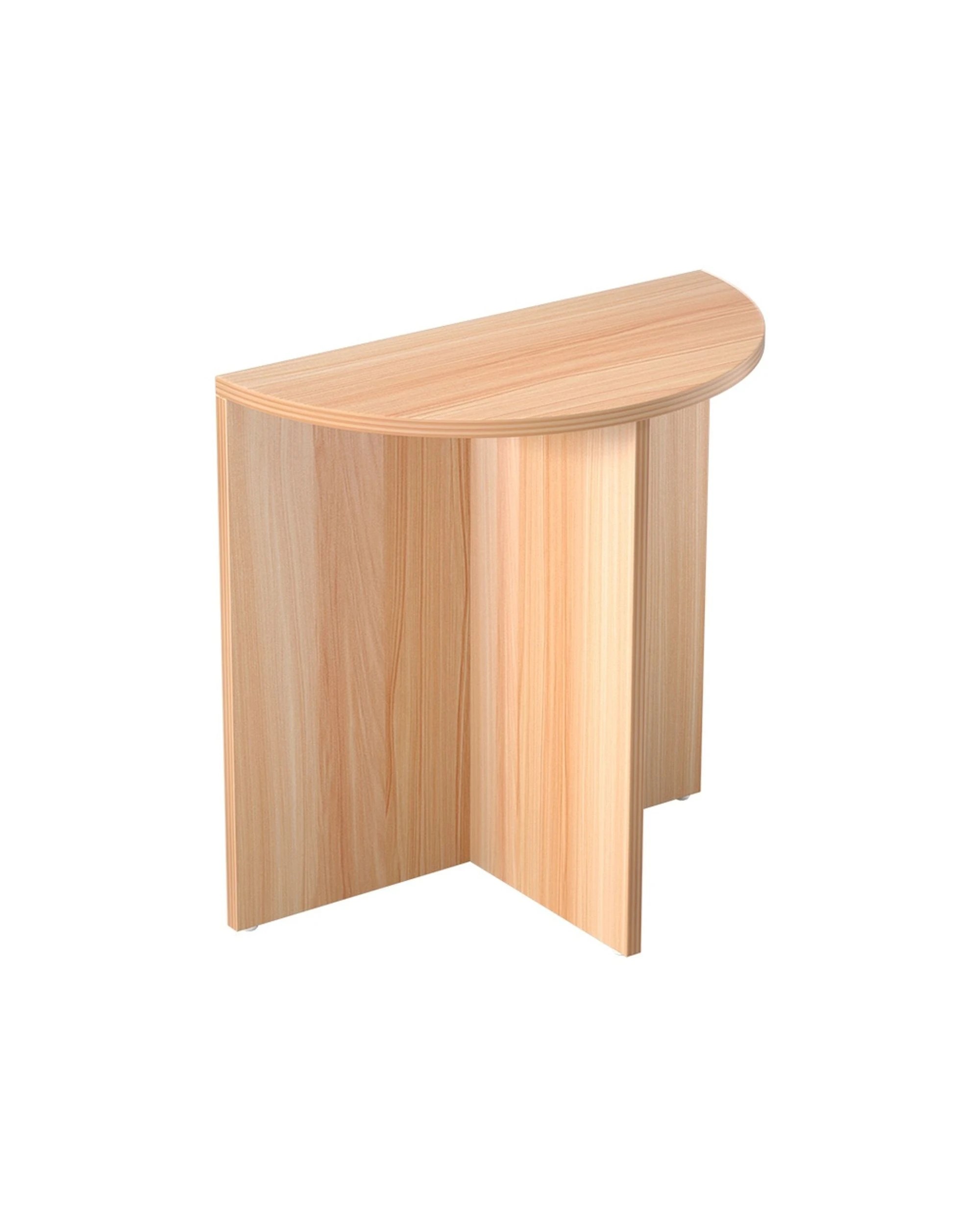 1 Artiss Coffee Table Semi-circle 48cm Pine Elva
 - Brown, 1 of 3