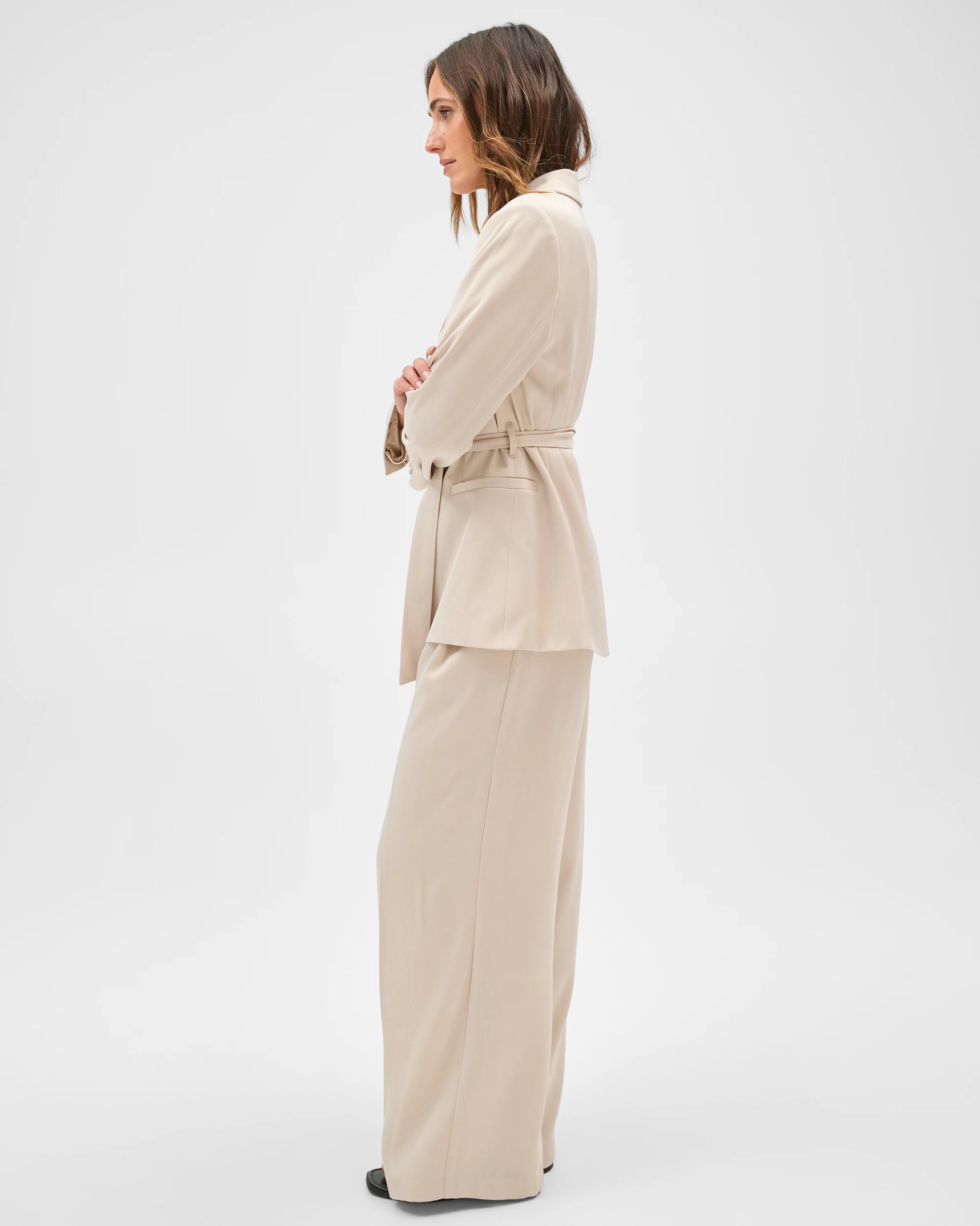 3 Preview Satin Tailored Blazer OYSTER, 3 of 7