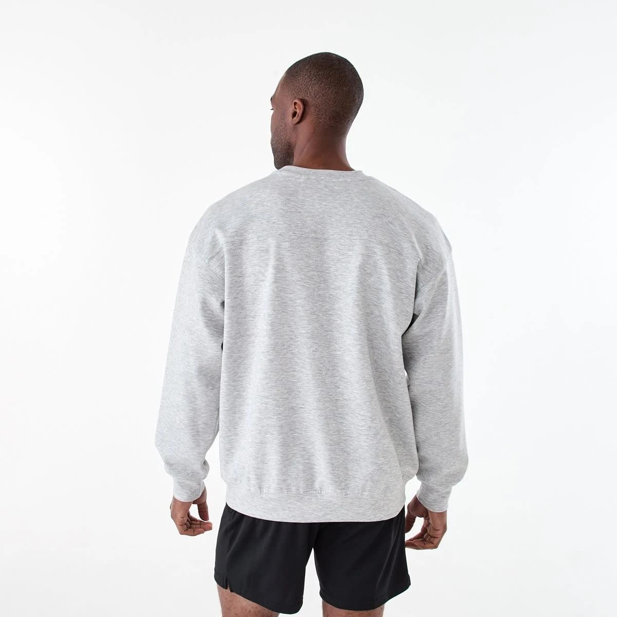 3 Active Mens Relaxed Scuba Crew Neck Sweatshirt GREY MARLE CORE, 3 of 6