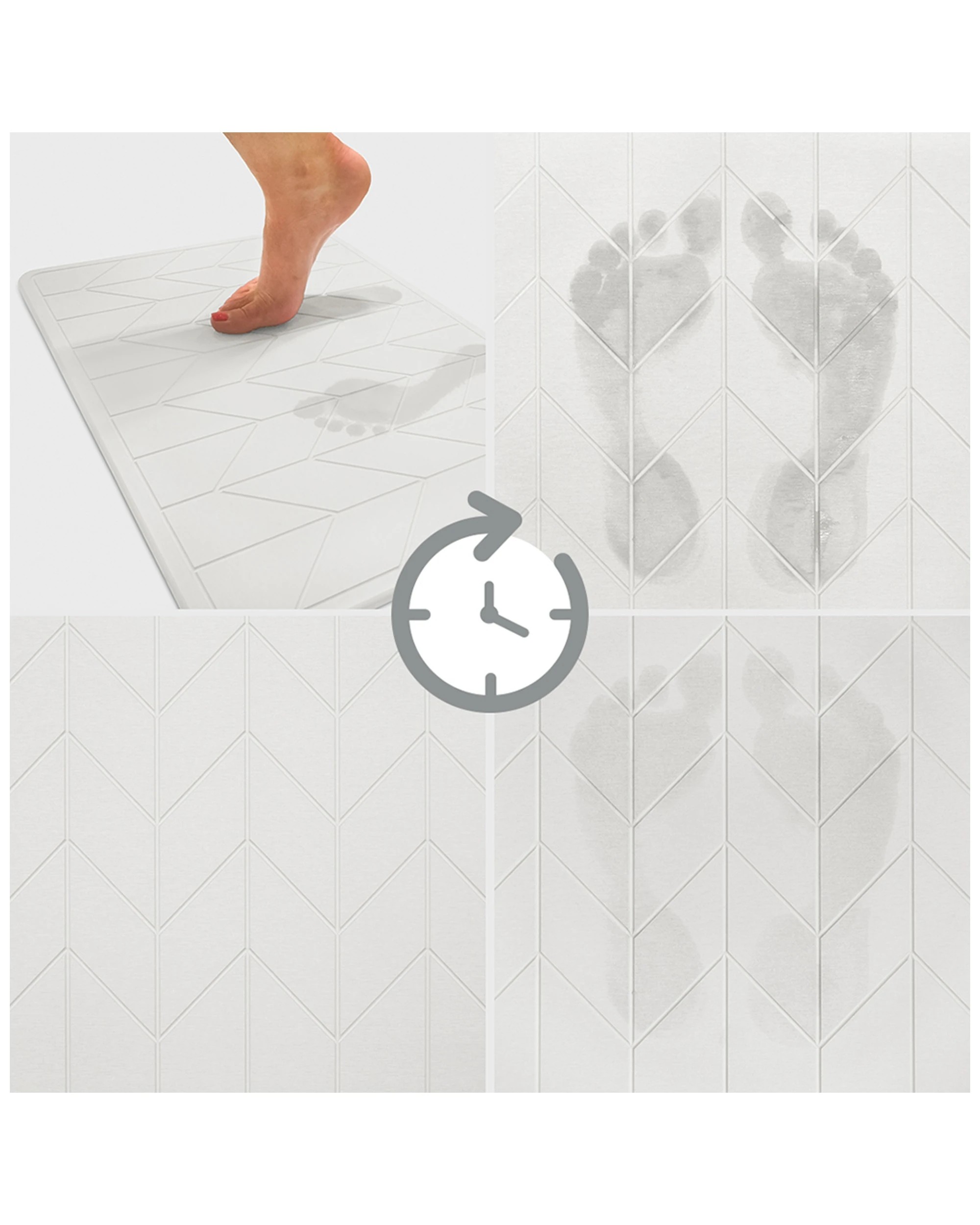 3 Algodon 60x39cm Dri Bath Stone Mat White Water Absorbing Bathroom Mat - 1 Pack
 - Natural, 3 of 5