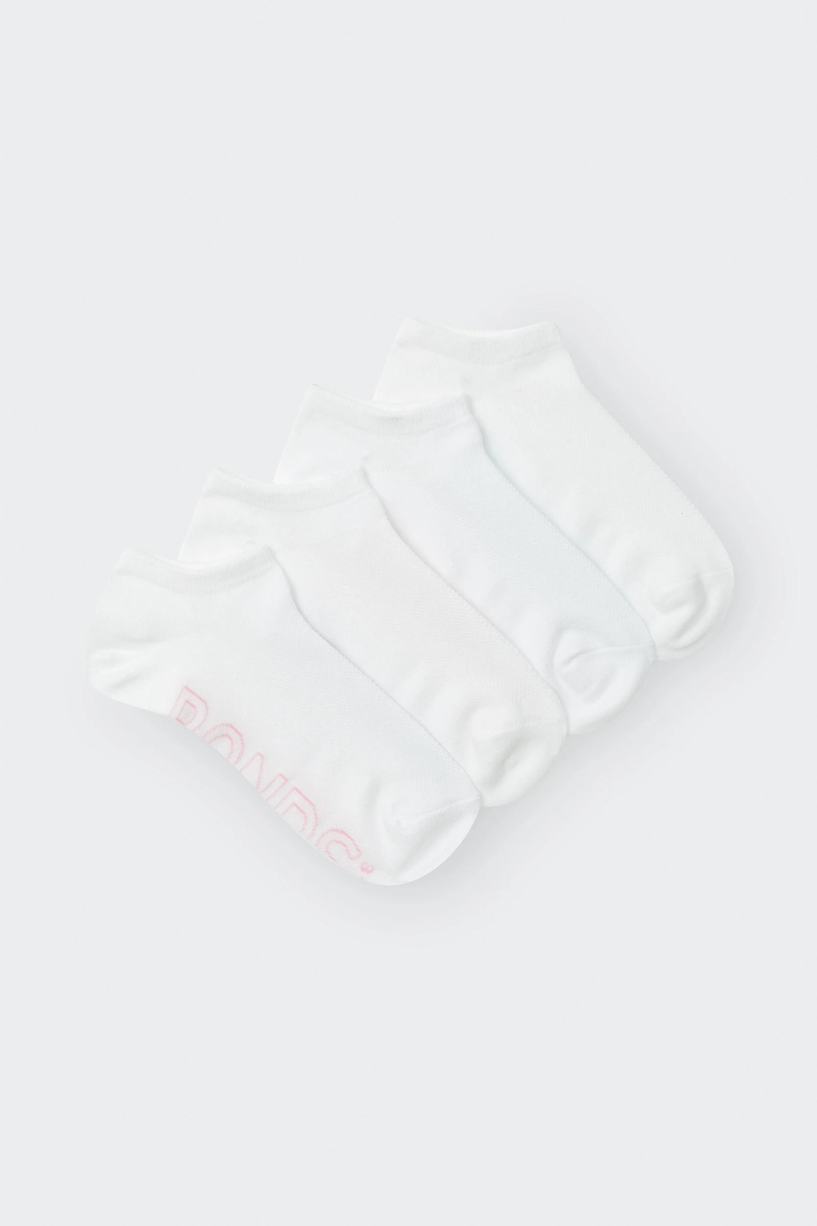 4 Bonds 4 Pack Logo Light Low Cut Socks WHITE, 4 of 4