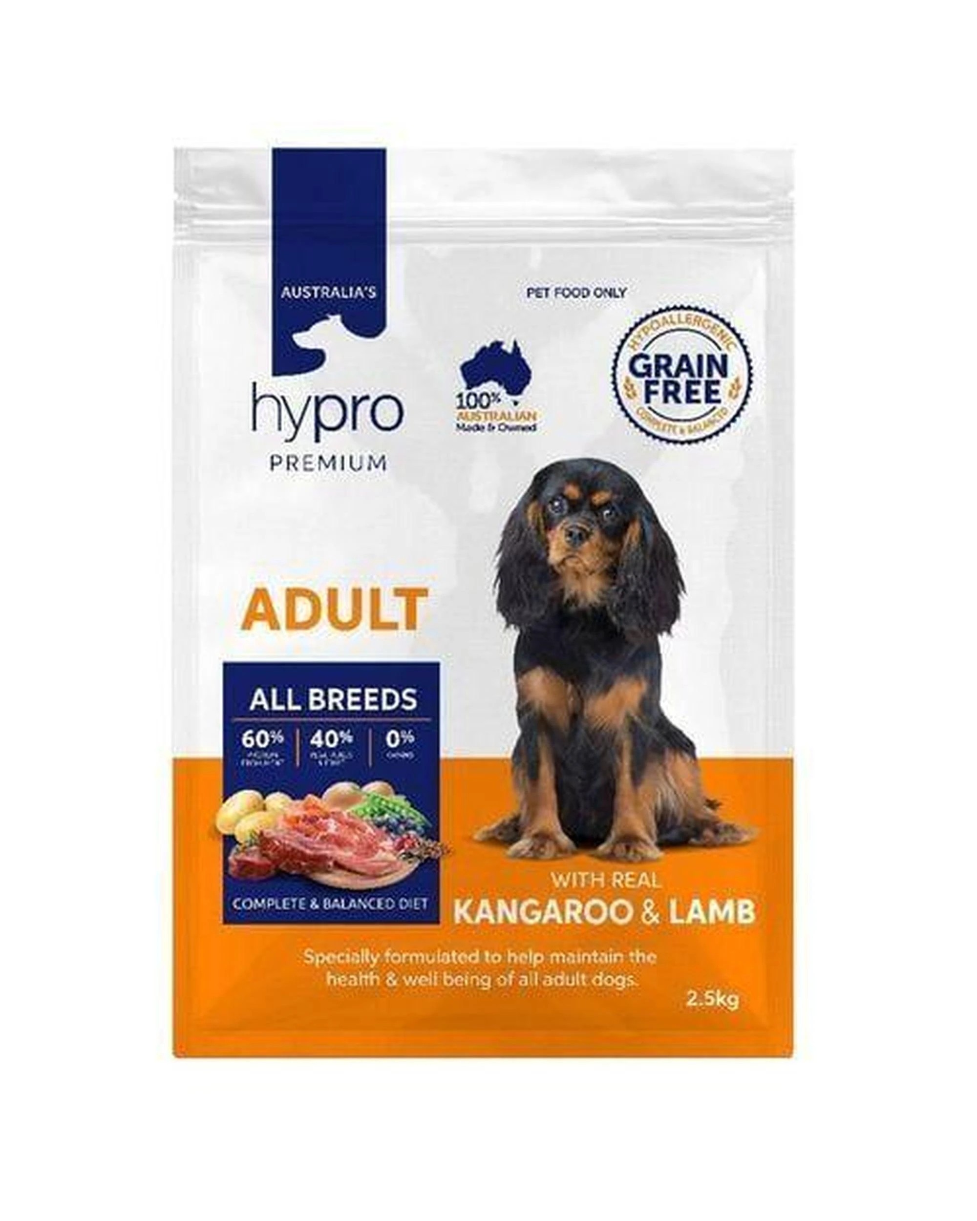 1 Hypro Premium Adult All Breeds Grain-Free Dry Dog Food Kangaroo & Lamb 2.5kg, 1 of 1